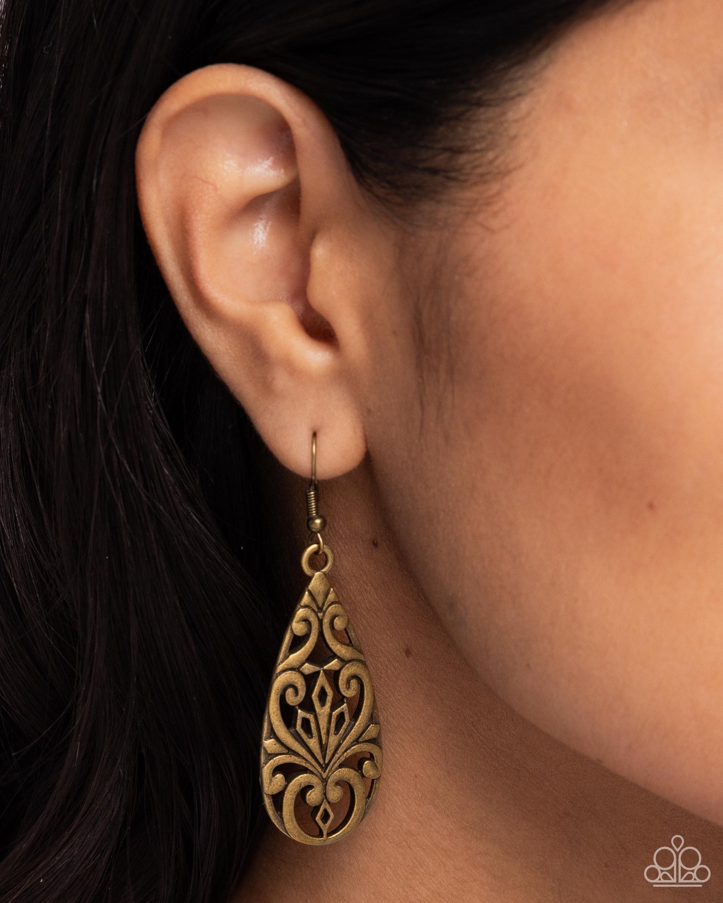 Eastern Elements - Brass Earring