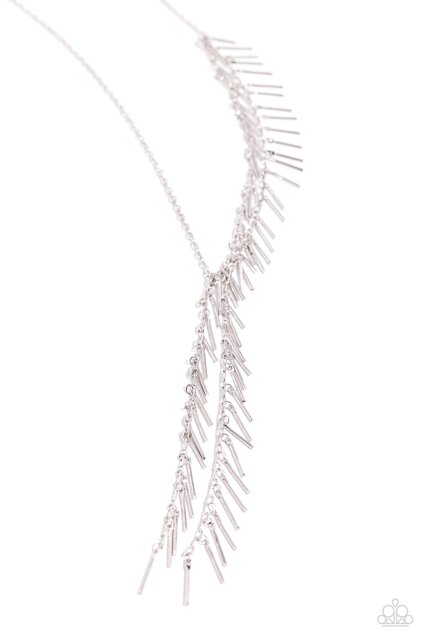 Linear Leap - Silver Necklace