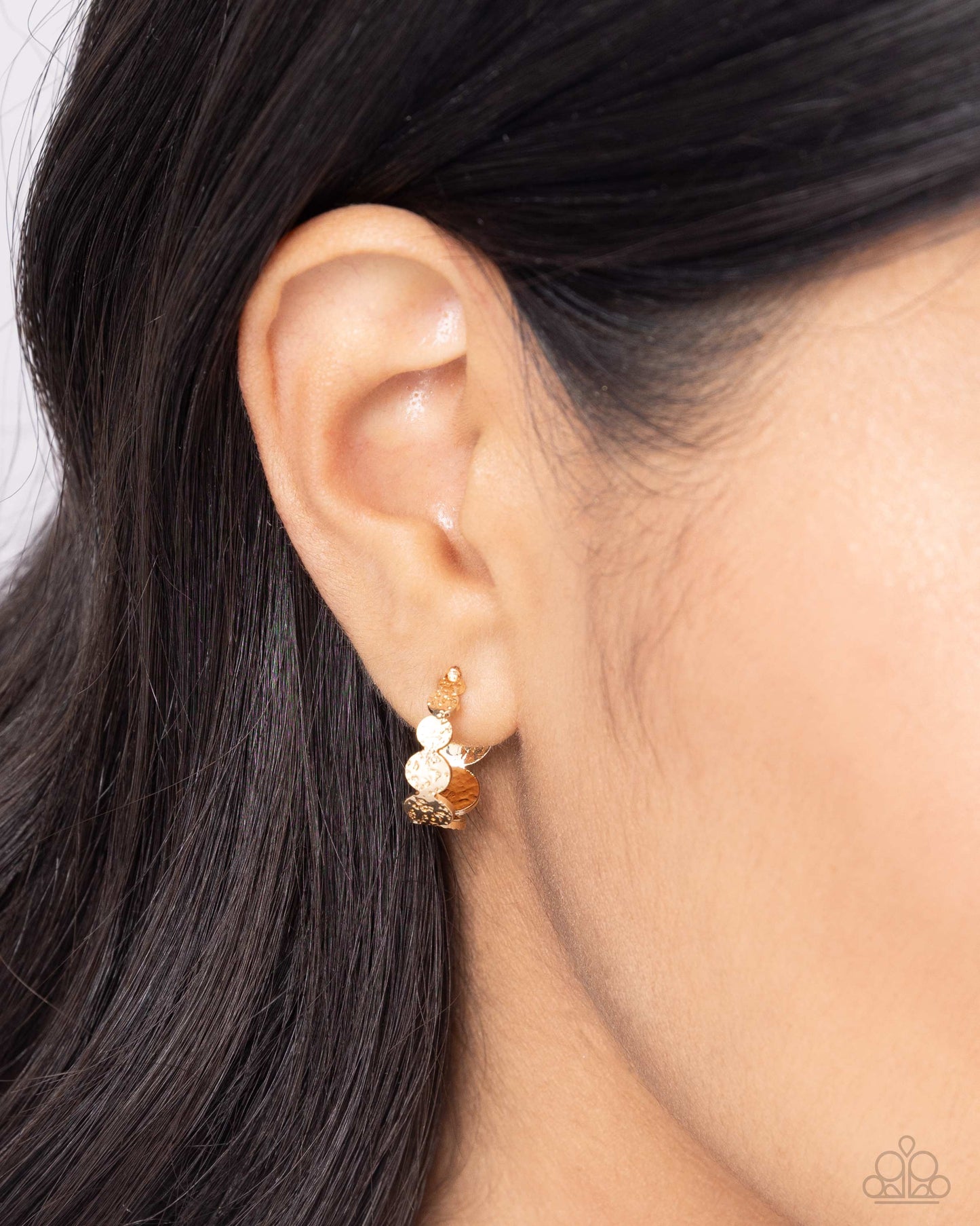 Textured Tease - Gold Earrings