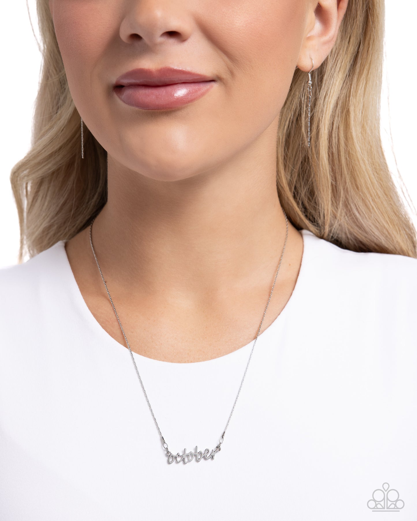 Birth Month Bling - October - Silver Necklace