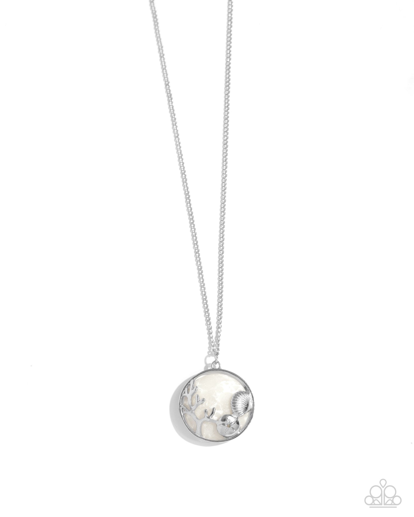 Opulent Ostentation - Silver w/White Necklace