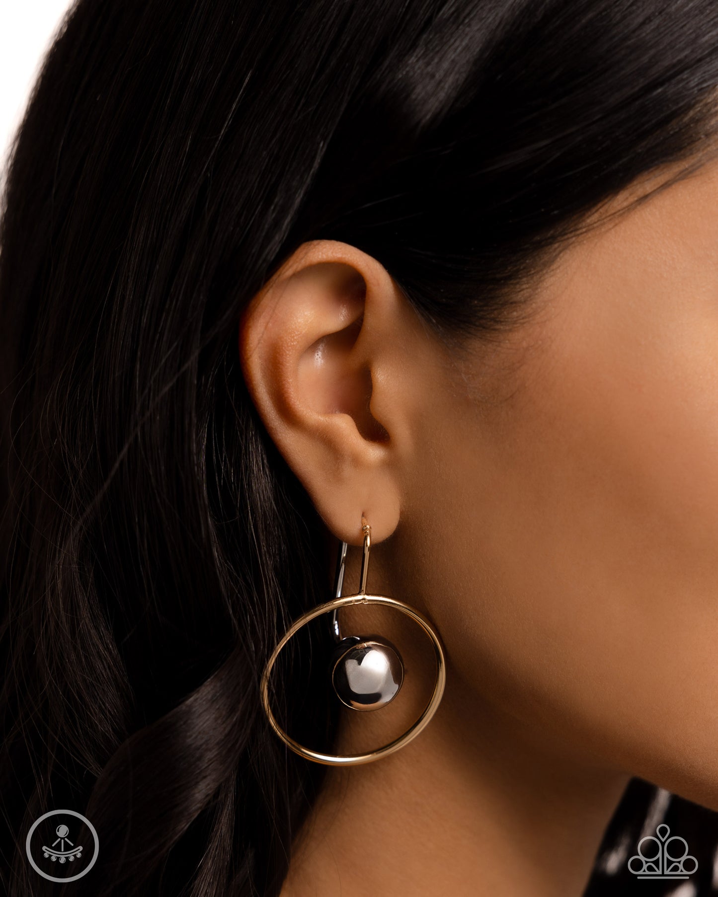 Boldly Balanced - Silver and Gold Earrings