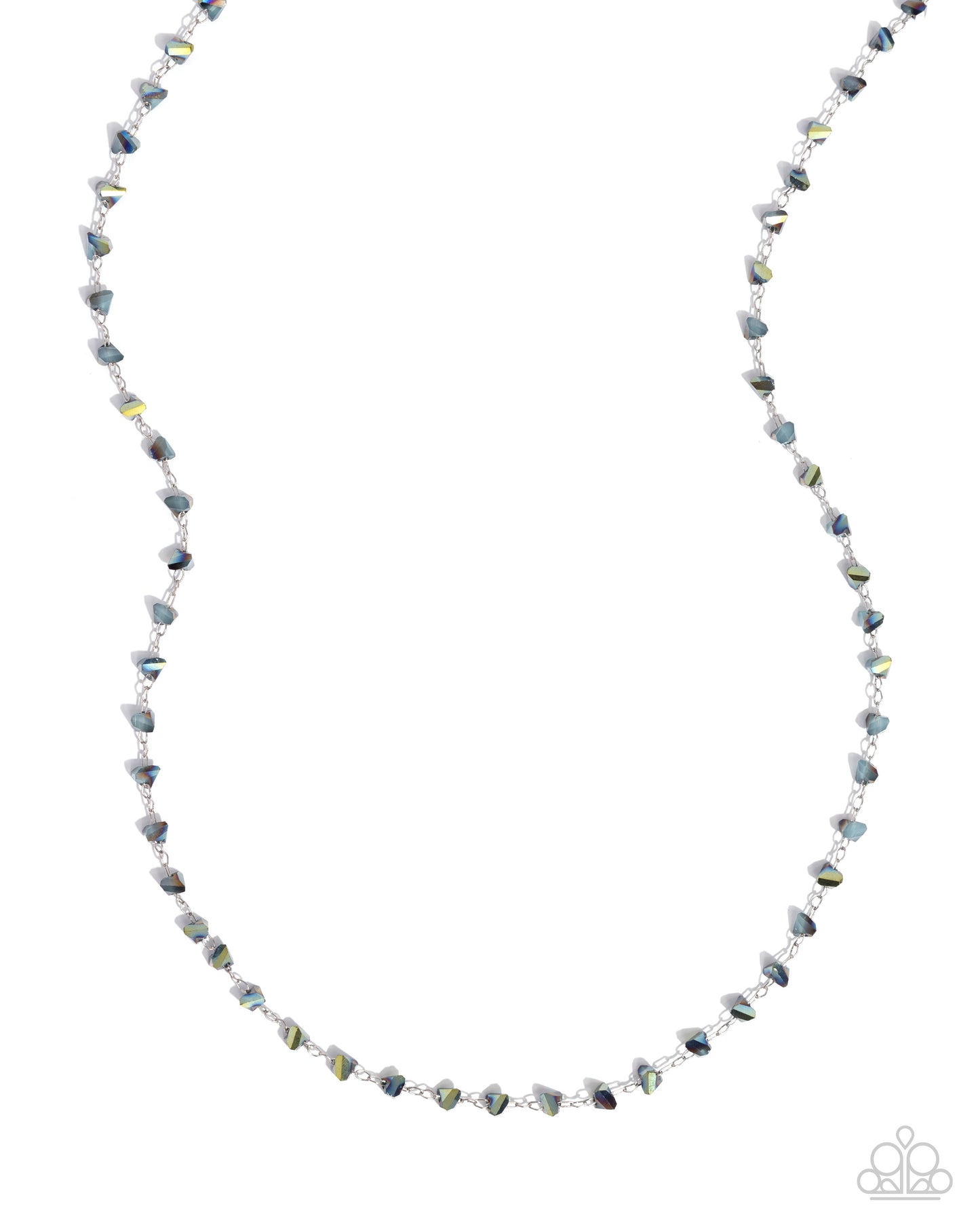 Chiseled Candidate - Silver w/Blue Necklace