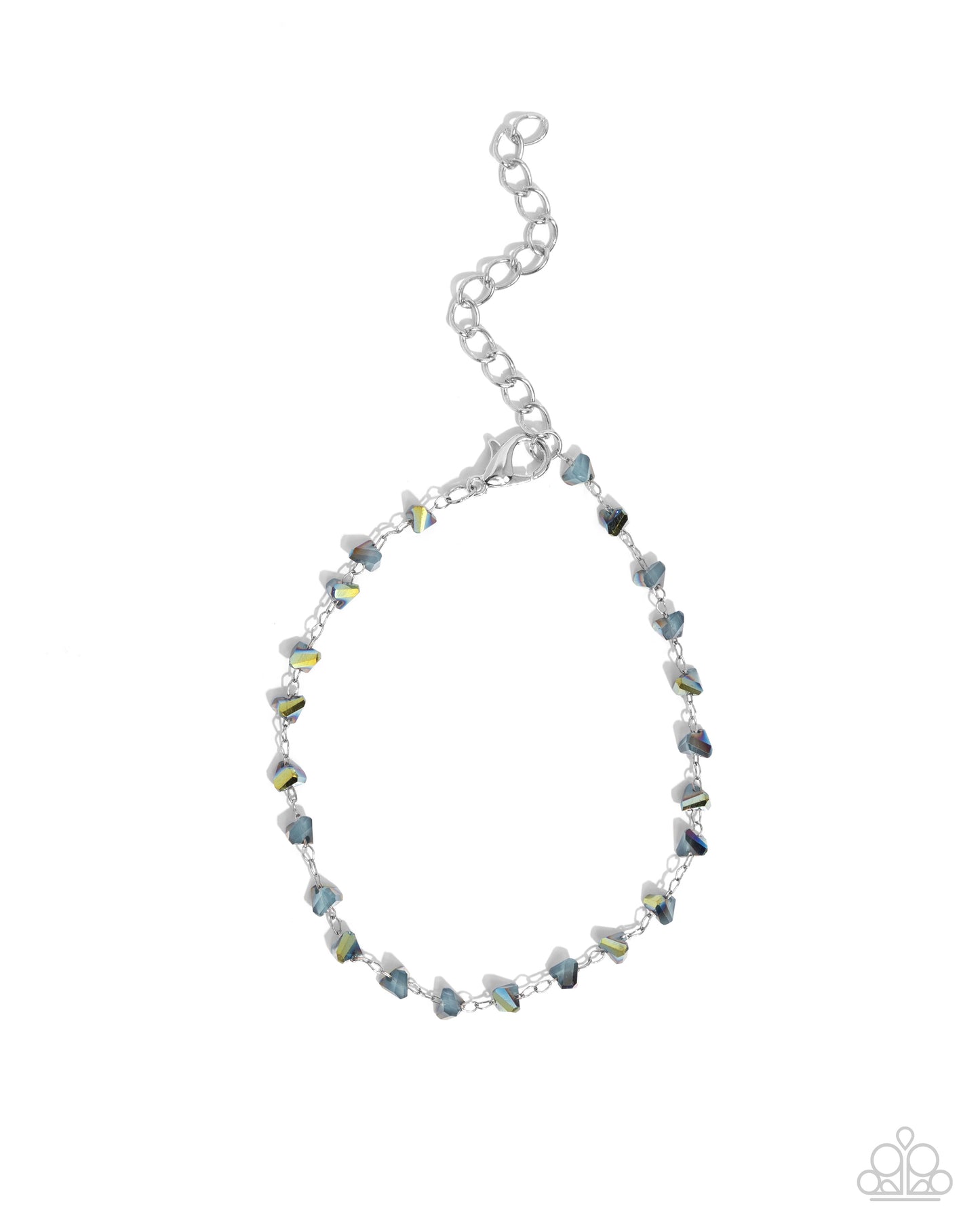 Chiseled Character - Silver w/Blue Bracelet