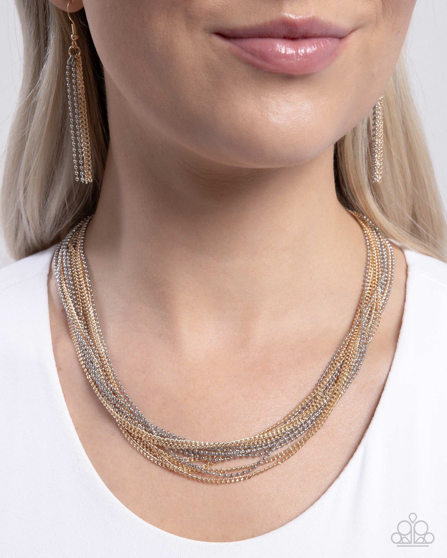 Backstage Ball - Gold & Silver Necklace