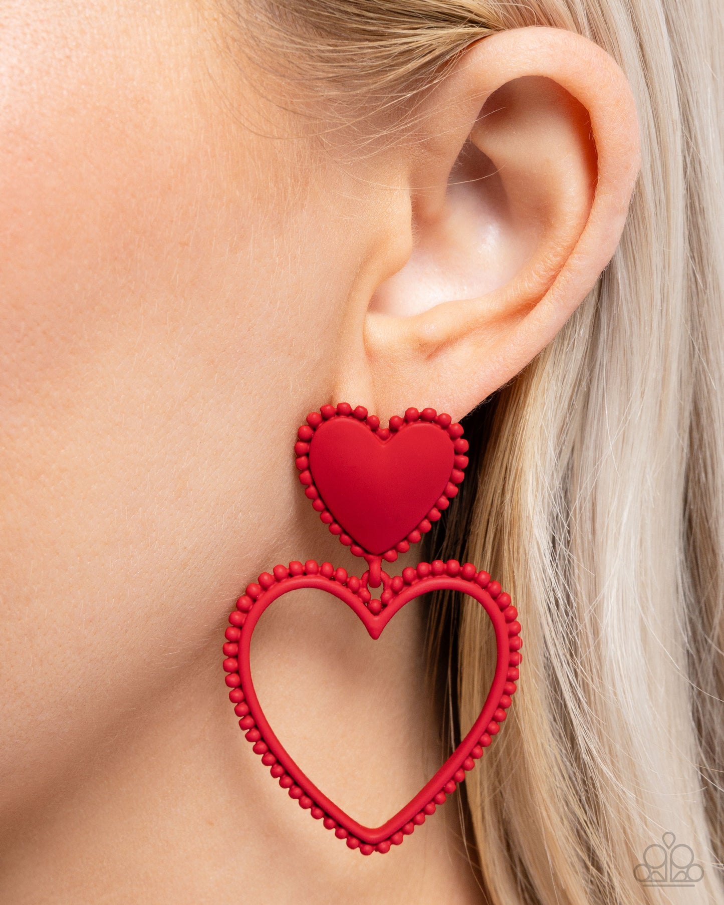 Casual Chemistry - Red Heart Earrings