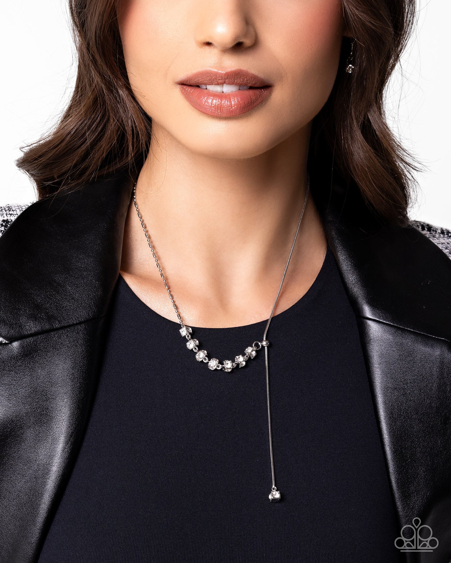 Drops of Dazzle - Silver w/White Necklace