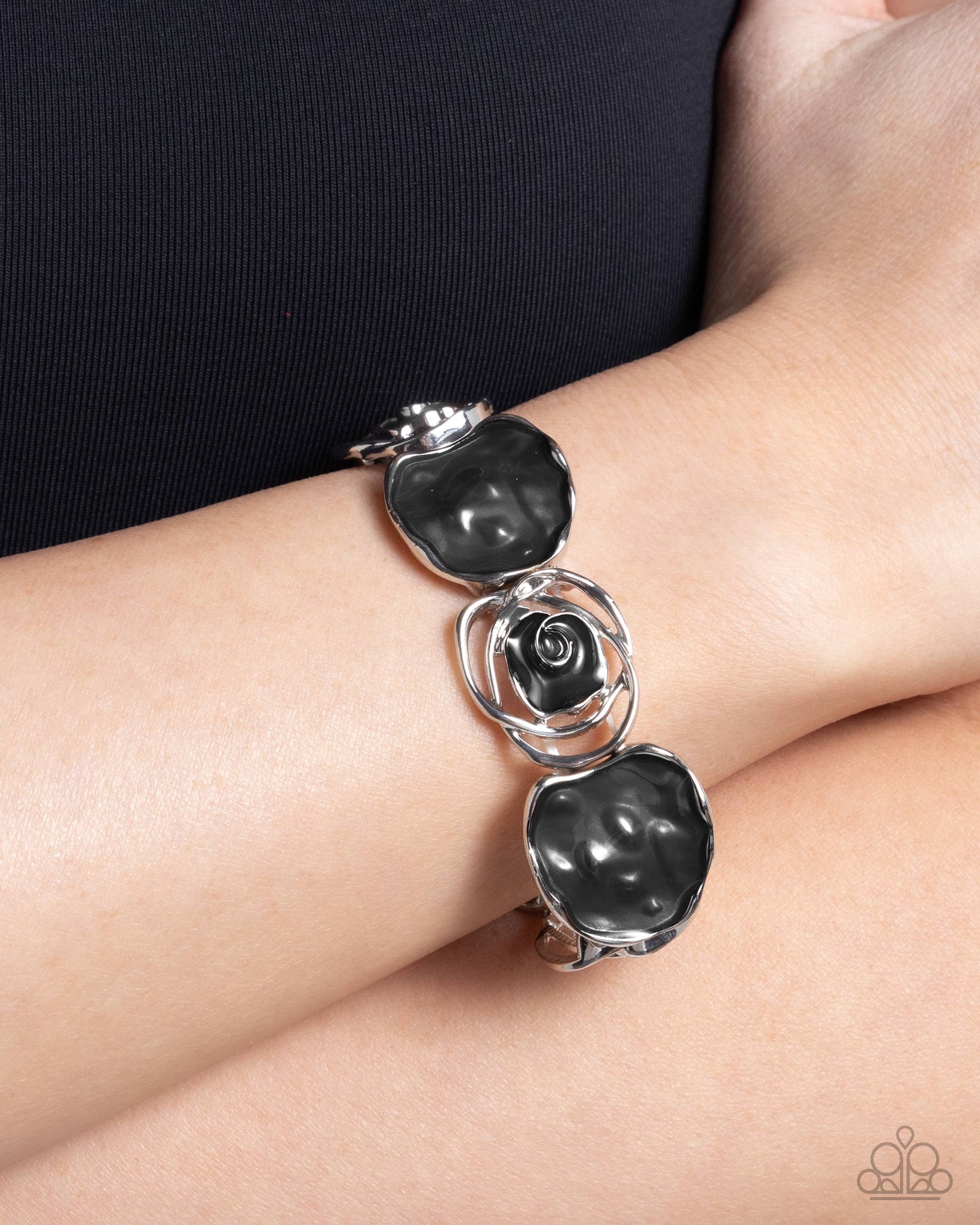 Rosy Rubato - Silver w/Black Bracelet