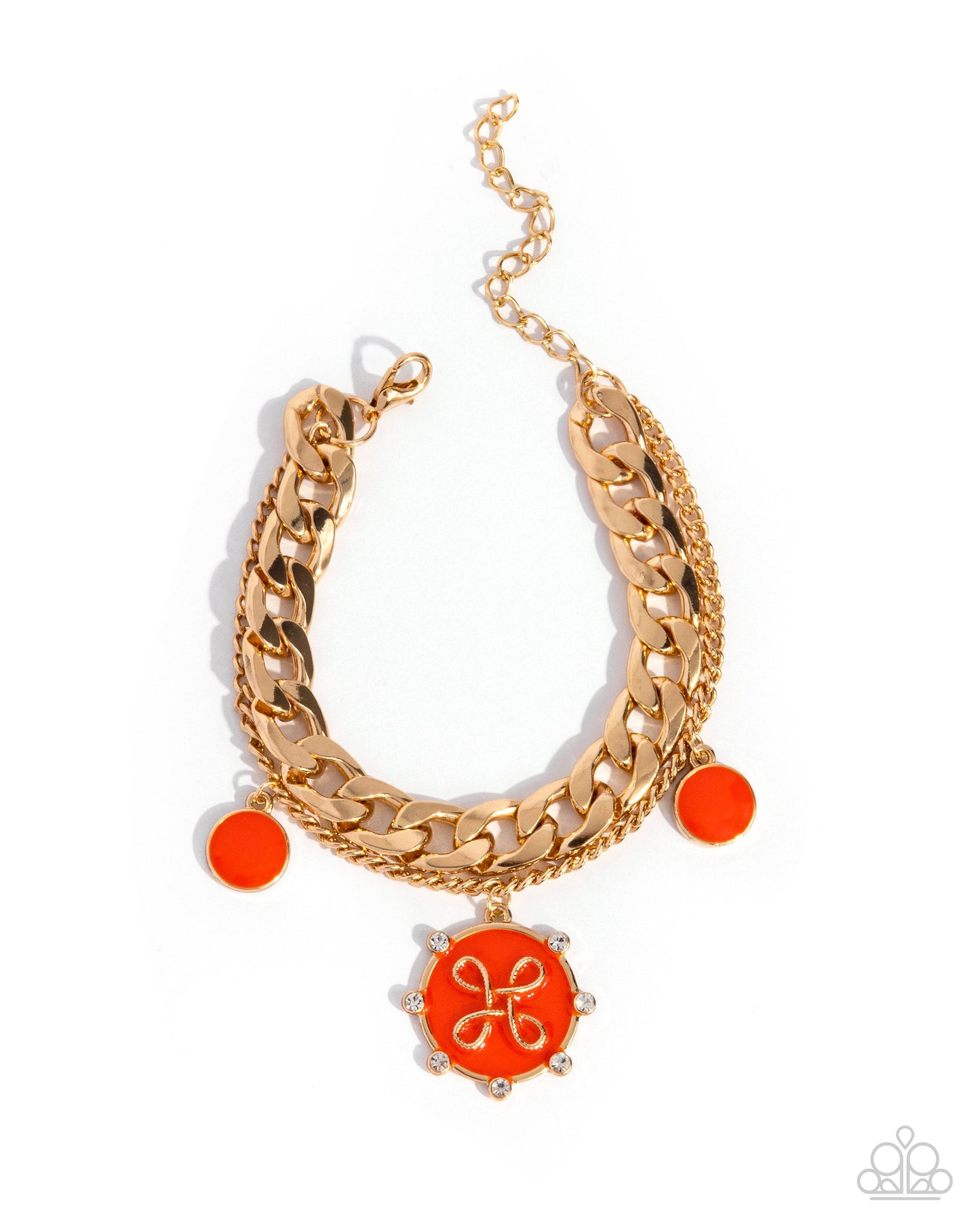Preppy Present - Gold w/Orange Bracelet