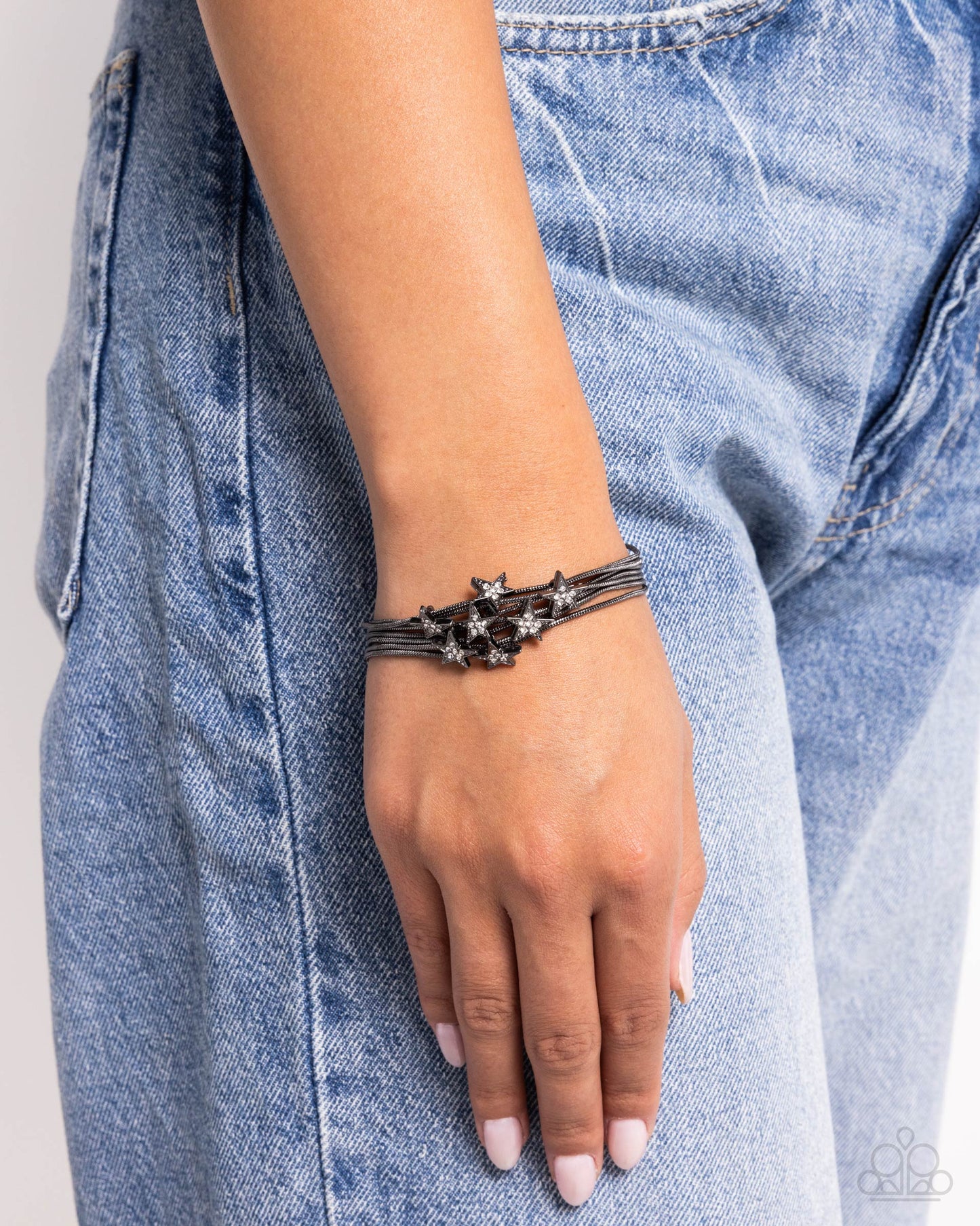 Guest Star - Gunmetal w/Stars Bracelet