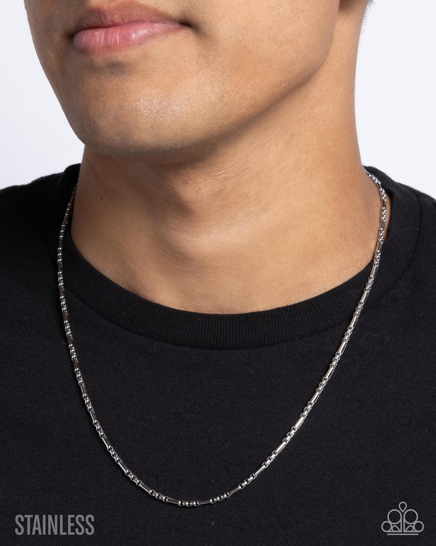 Pondering Paperclip - Silver Men's Chain/Necklace - stainless steel