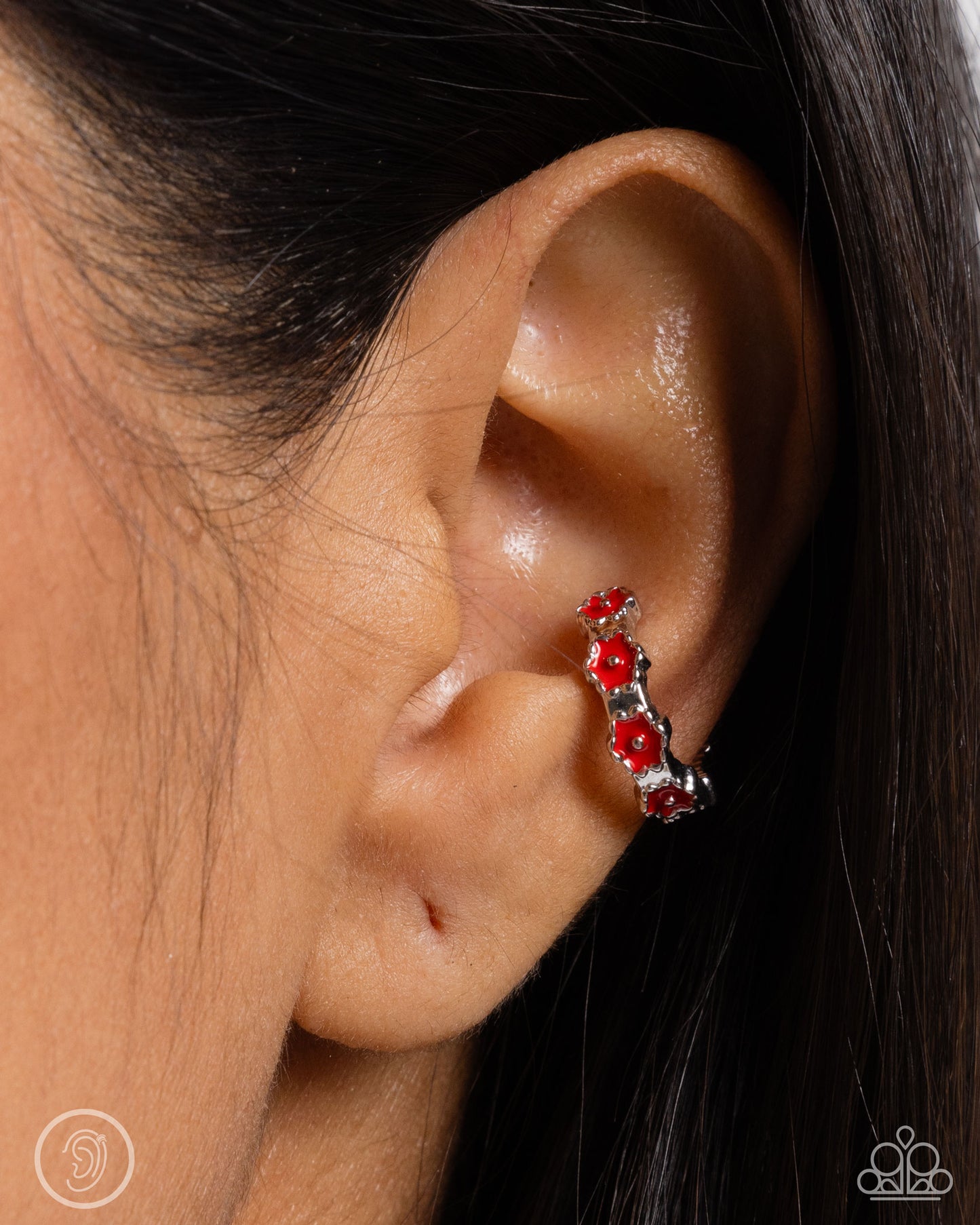 Darling Daydream Earrings - Red Ear Cuff