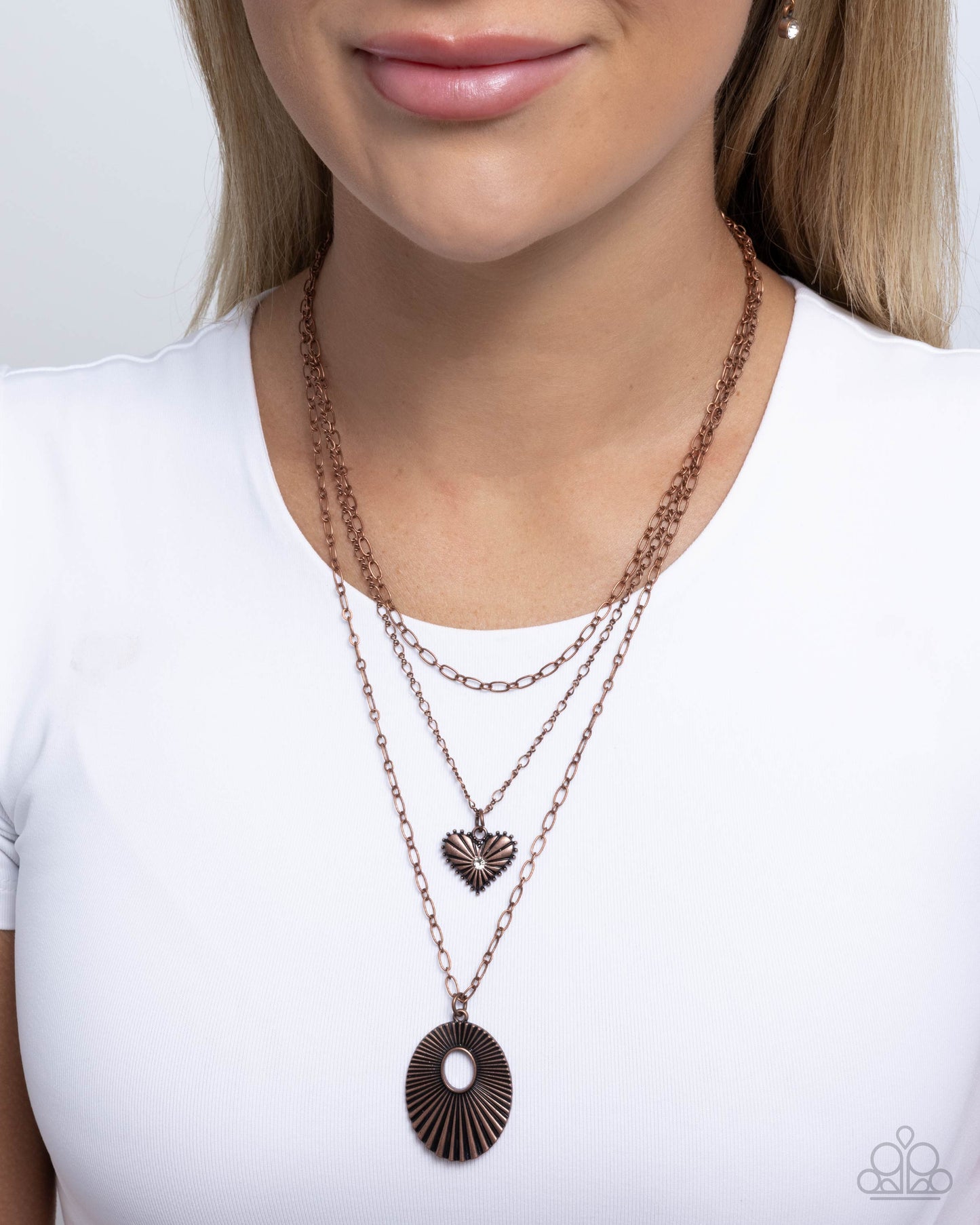 Sunburst Stage - Copper Heart Necklace