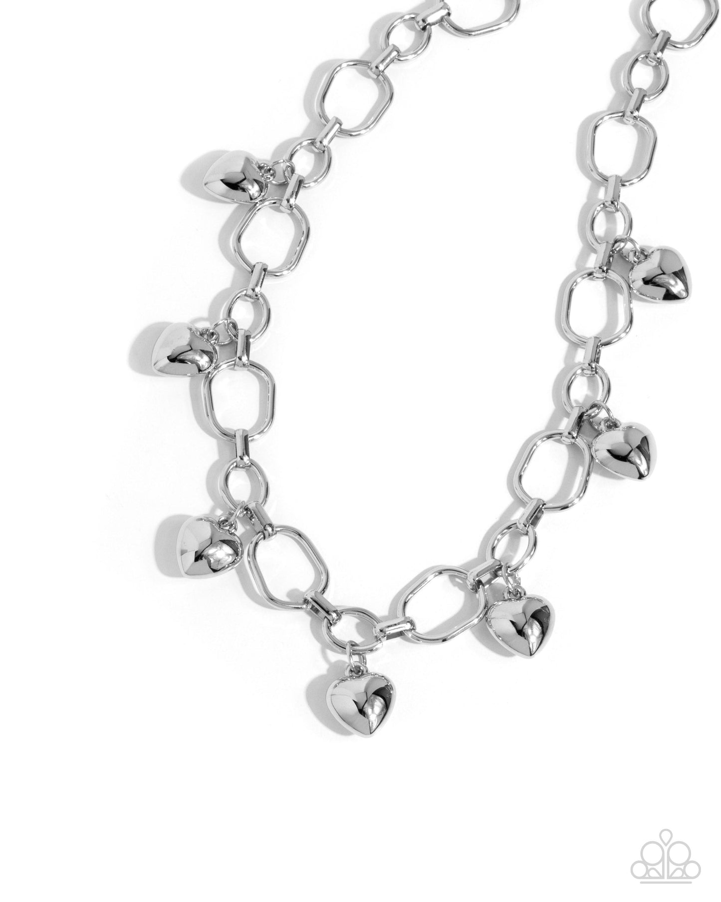 Hey Lover - Silver Hearts Necklace
