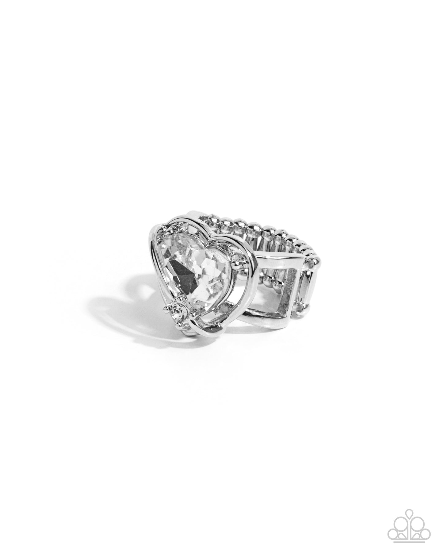 Cutie Chemistry - Silver Gem Heart Ring