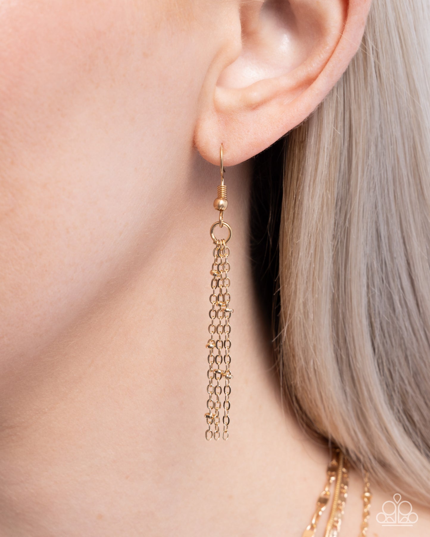 Four-Part Harmony - Gold w/Navy Blue Necklace