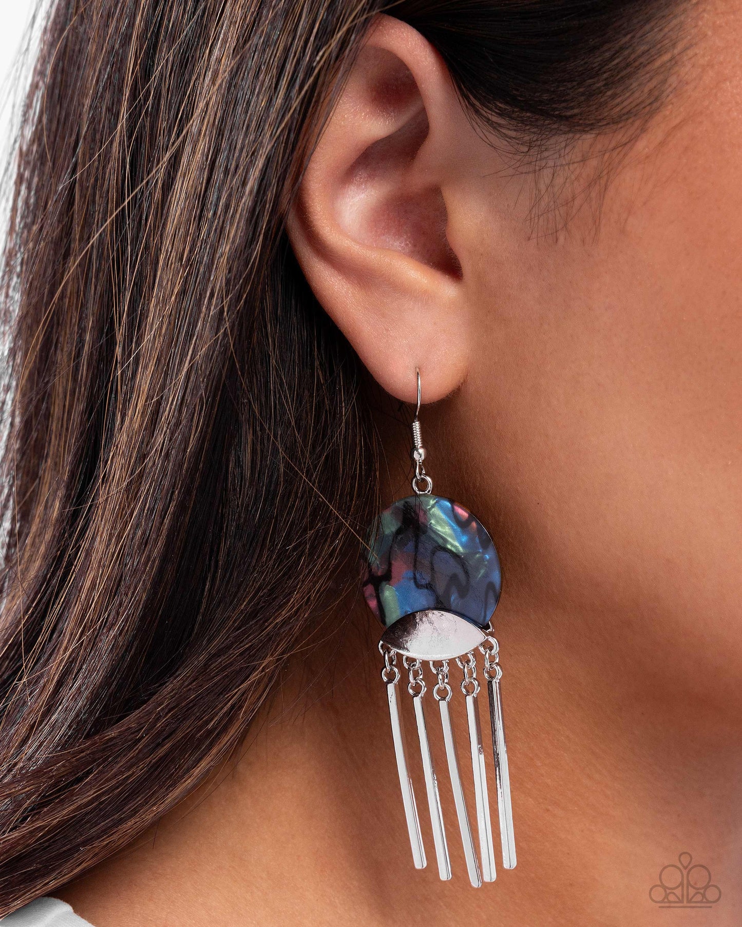 Disc Destiny - Silver w/Multi Earring