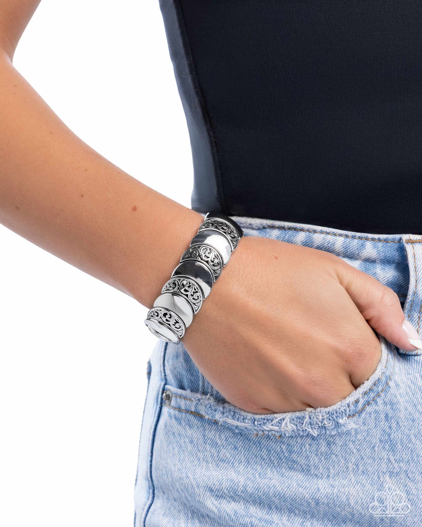 Filigree Flair - Silver Bracelet