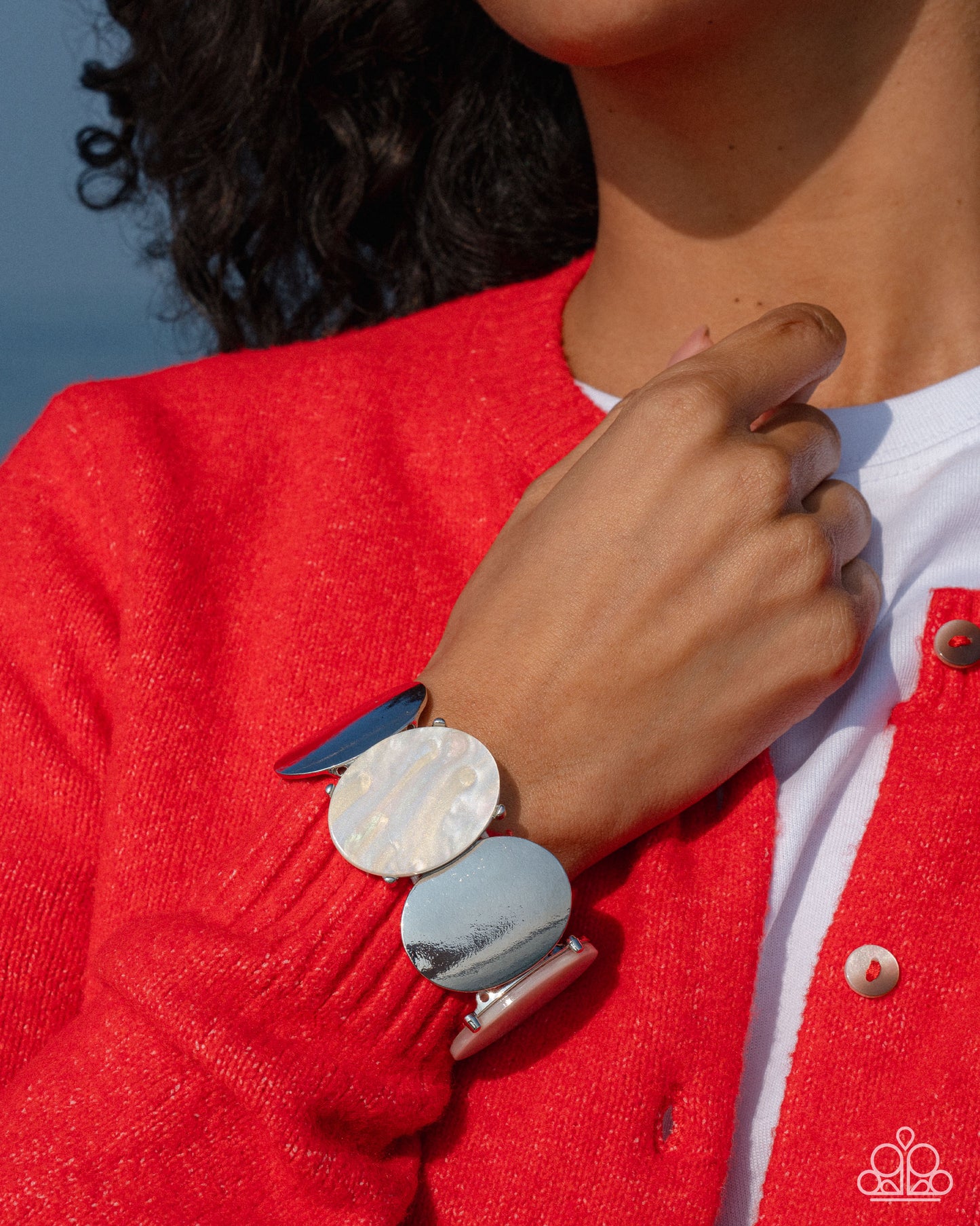 Longing for More - Silver w/White Bracelet