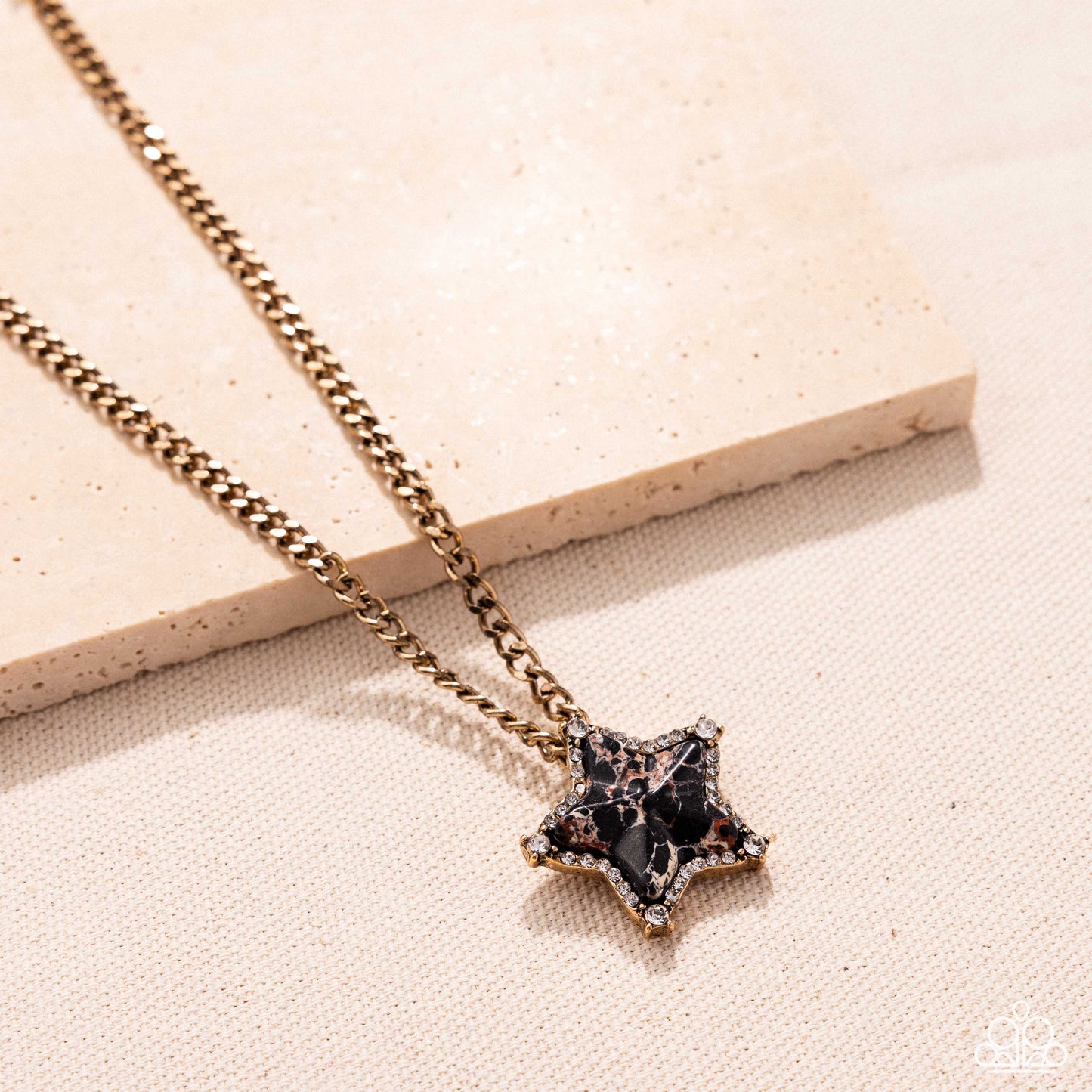 Lone Star Story - Gold w/Black Star Necklace