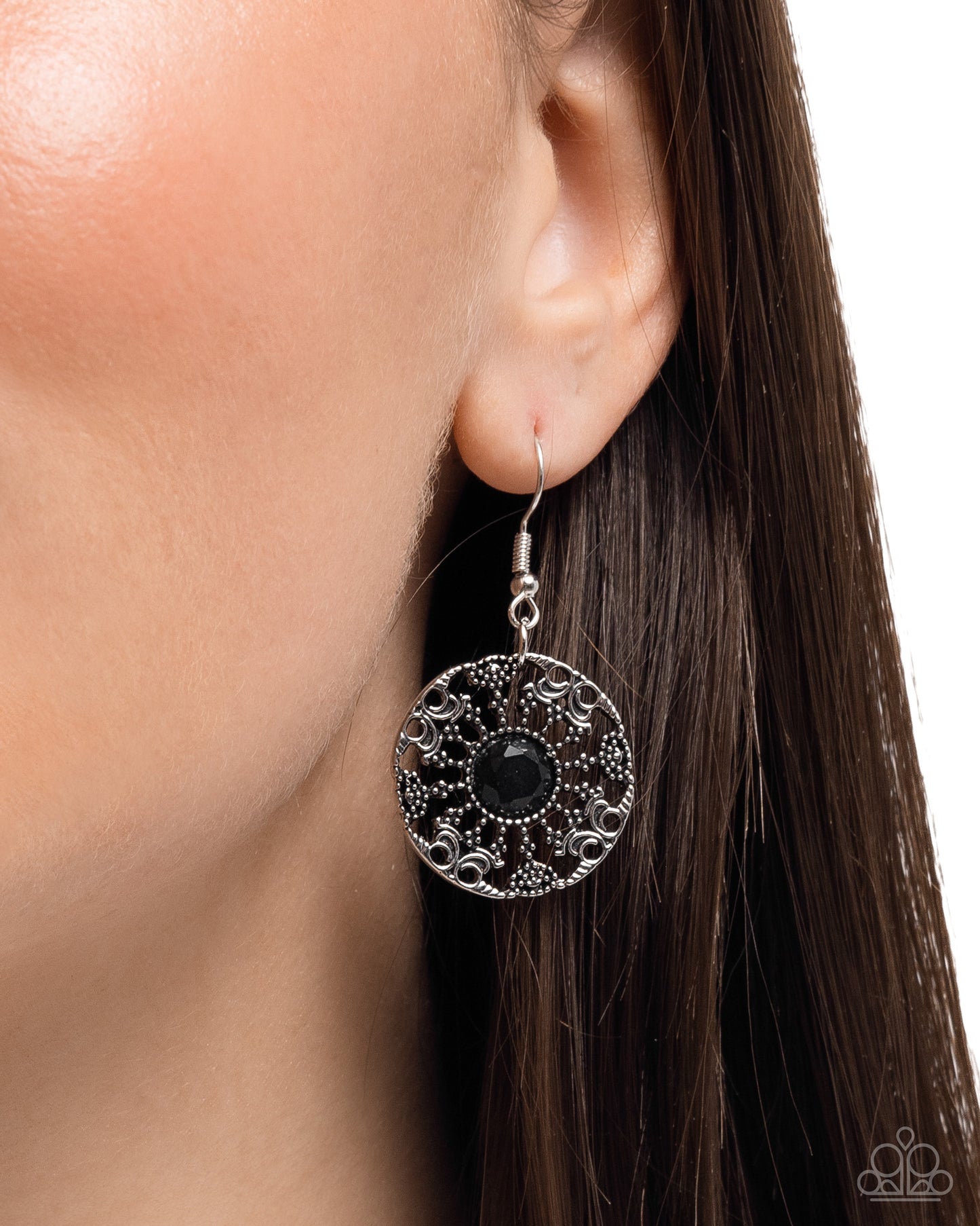 Gentle Glam - Silver w/Black & White Necklace