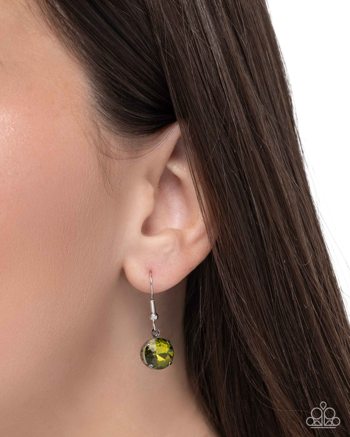 Ribbon Reveal - Black Ribbon w/Green & Blue Necklace