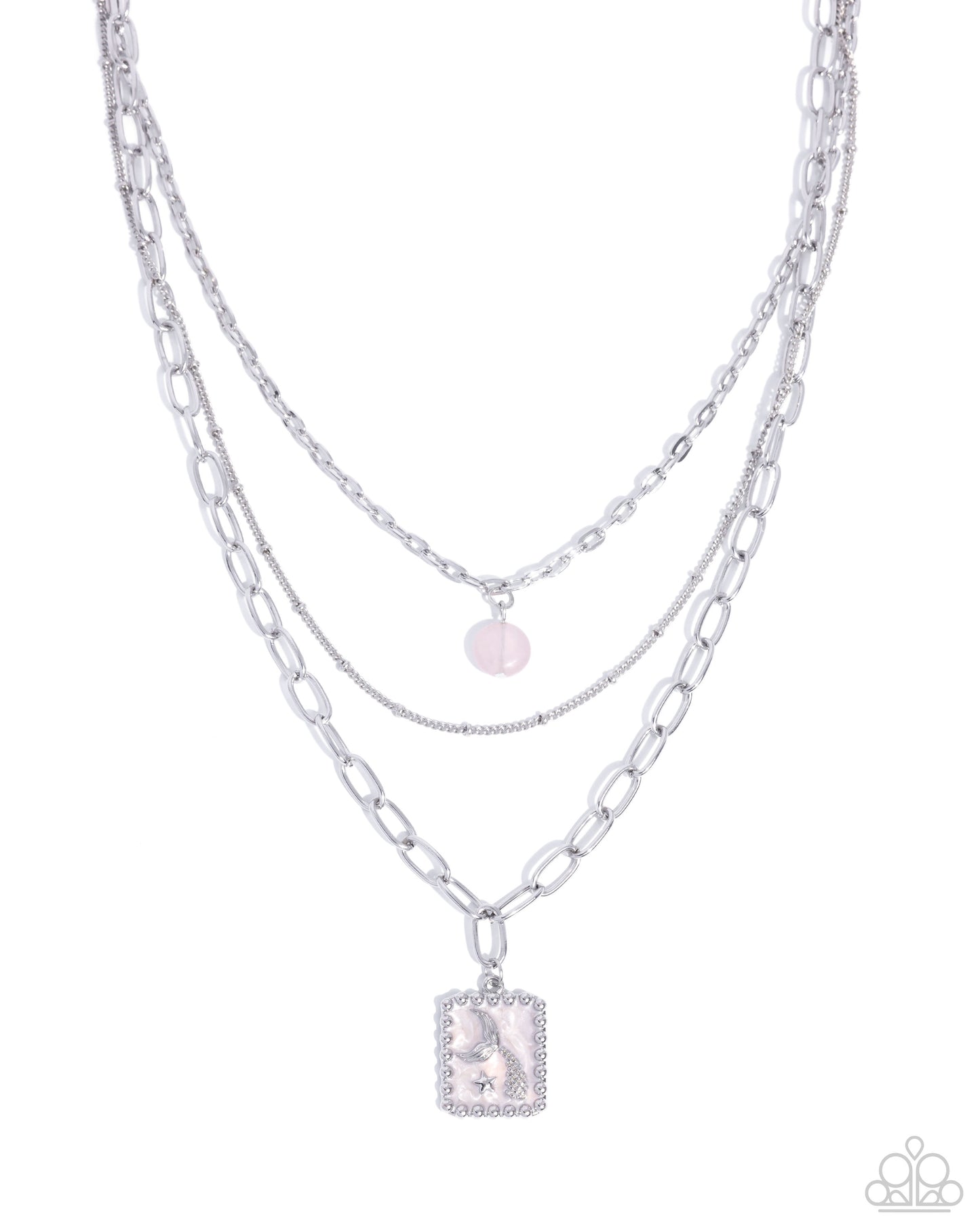 Siren Song - Silver w/Pink Necklace