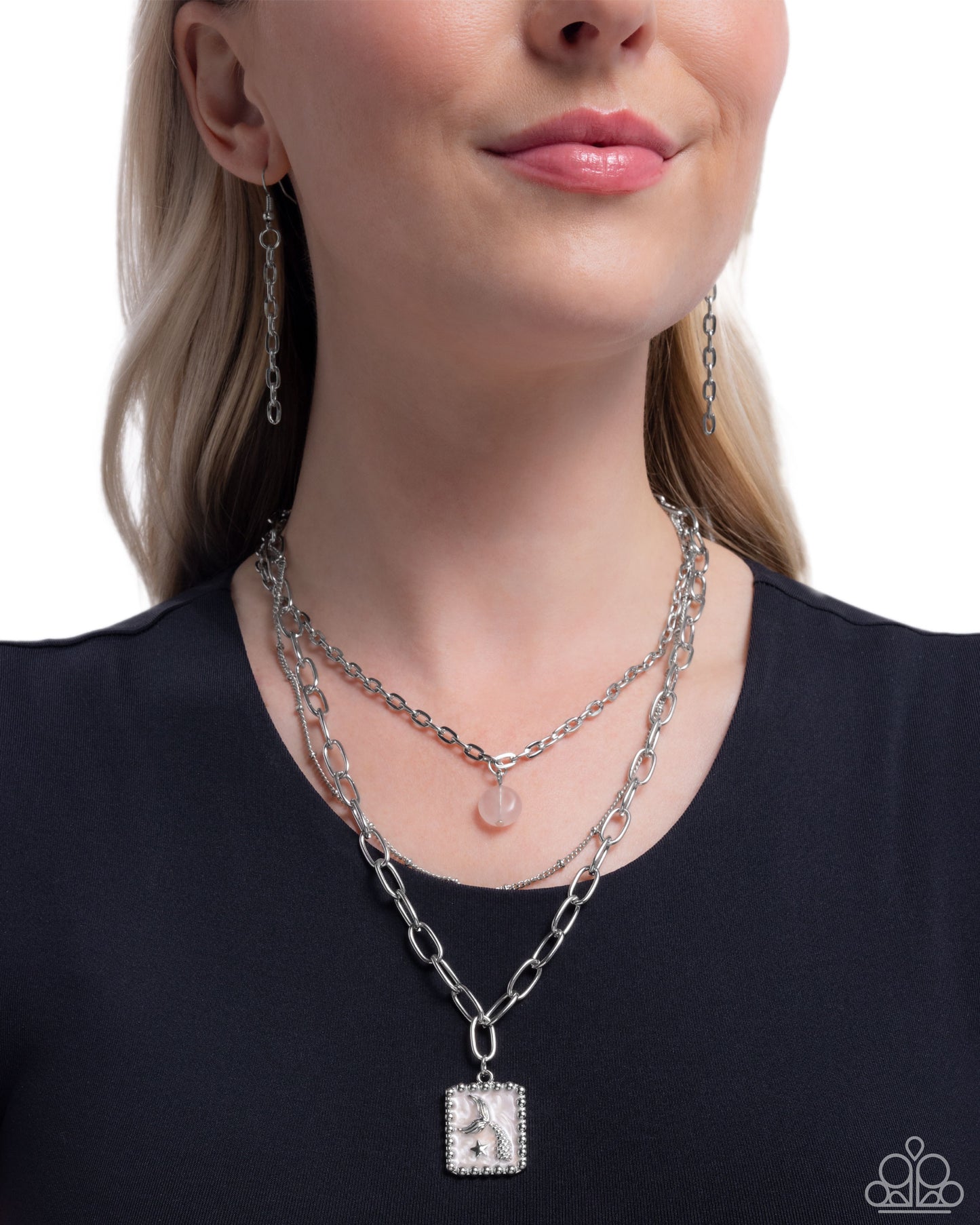 Siren Song - Silver w/Pink Necklace