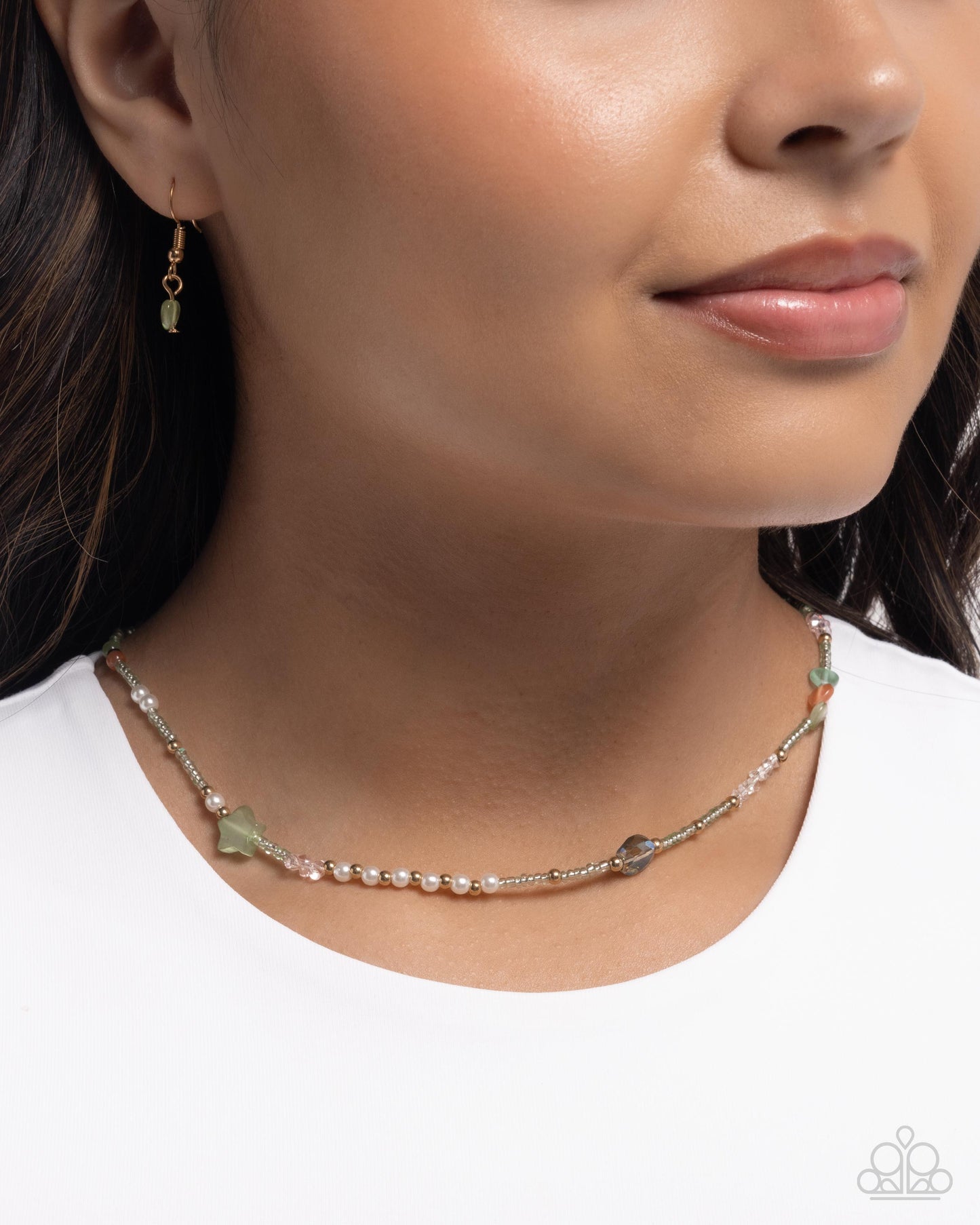 Sensational Sunset - Green Necklace
