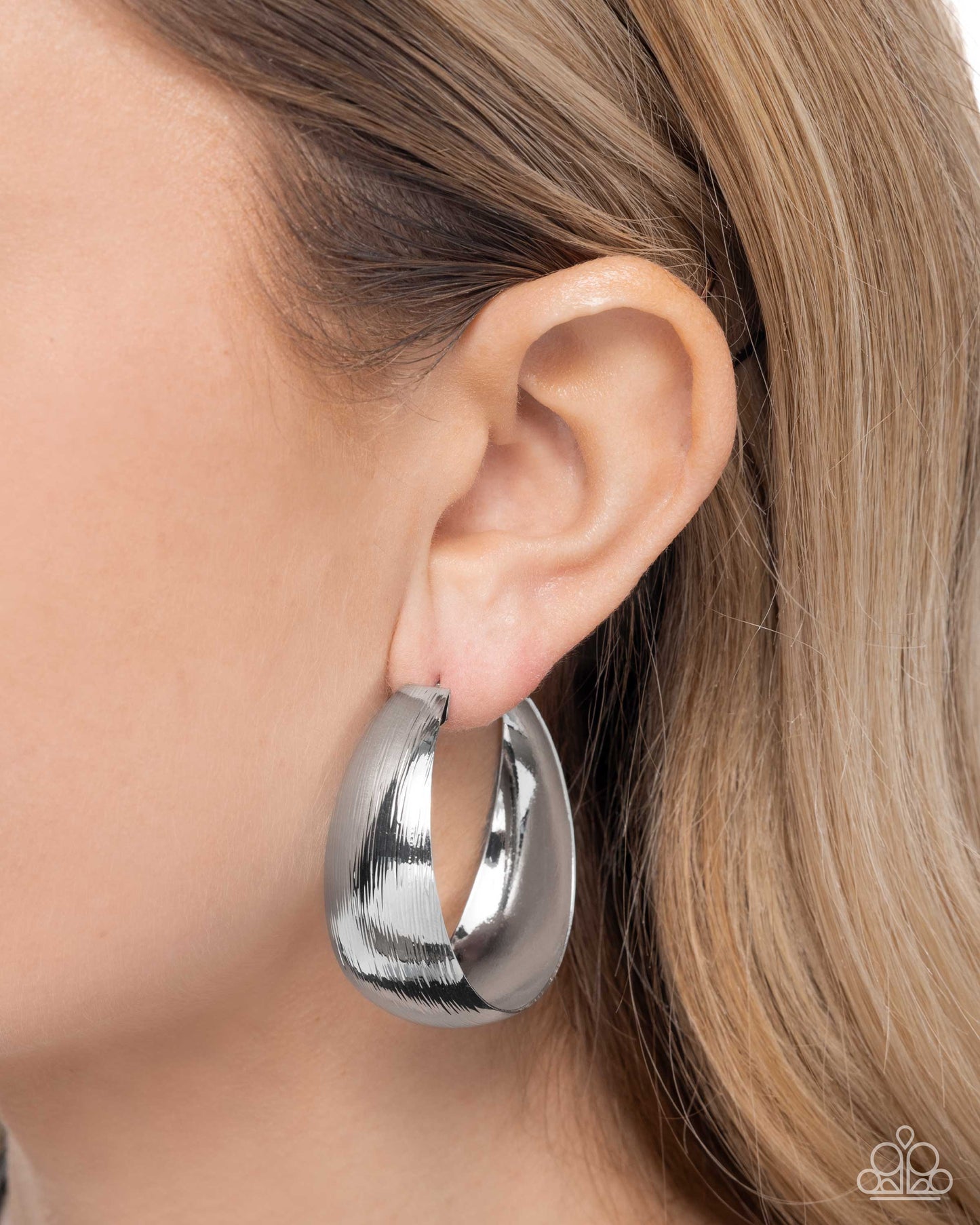 Subtle Sheen - Silver Earrings