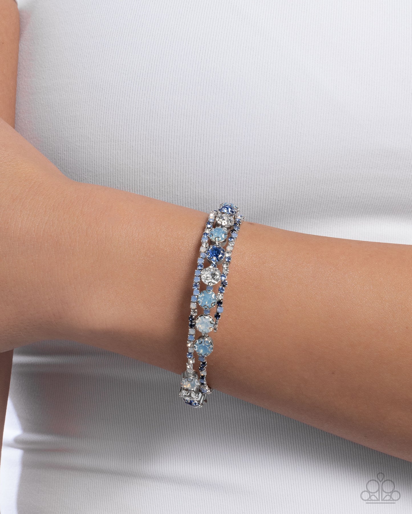 Shimmery Sample -Silver w/Blue Bracelet