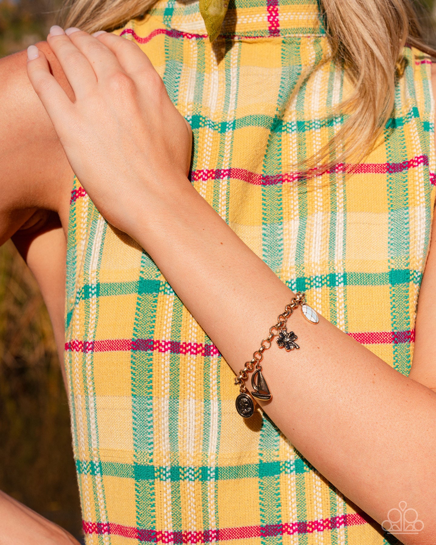 Sailing Through Life - Gold Charm Bracelet