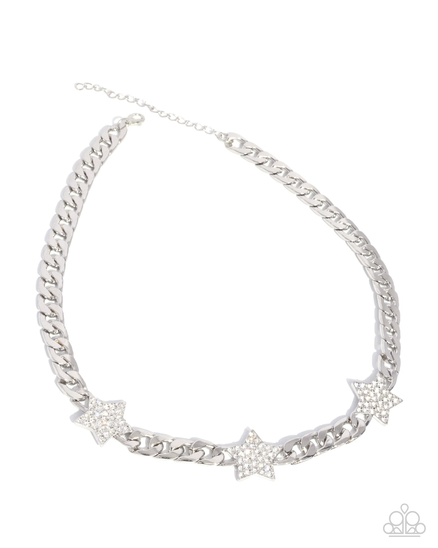 Uncle Sam Stars - Silver w/Stars Necklace