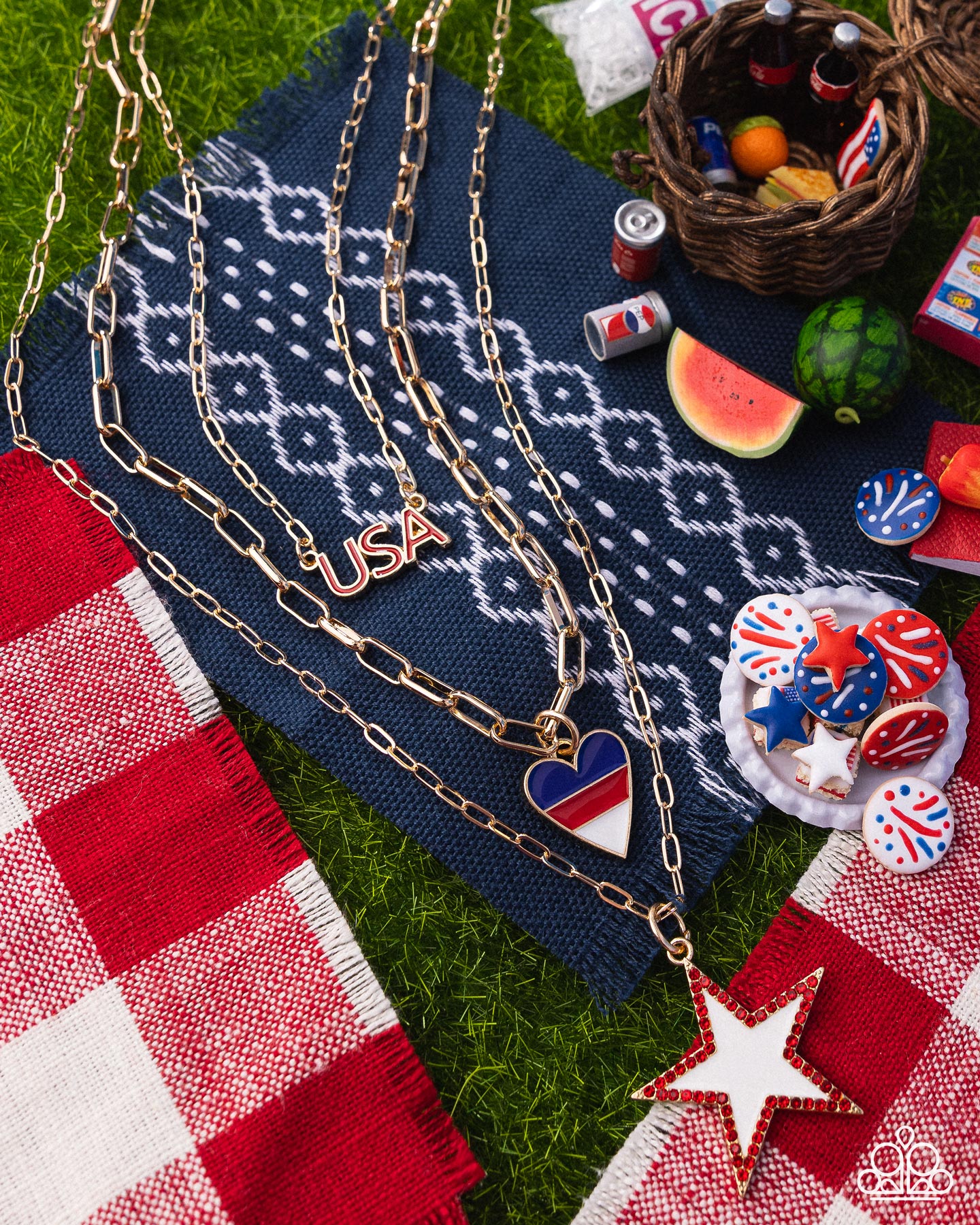 Unforgettable USA - Gold USA Necklace
