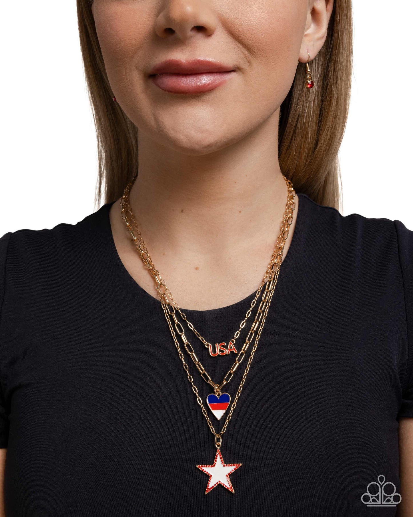 Unforgettable USA - Gold USA Necklace
