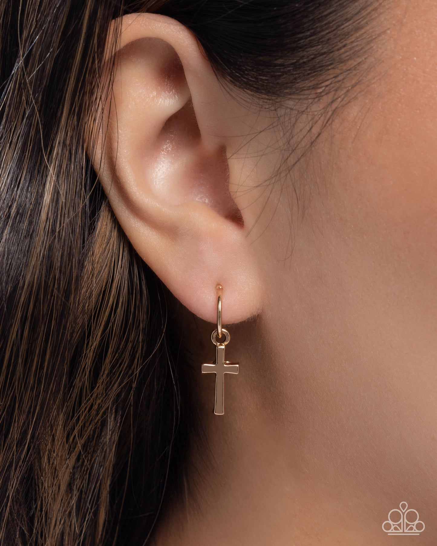 Daily Divinity - Gold Cross Earrings