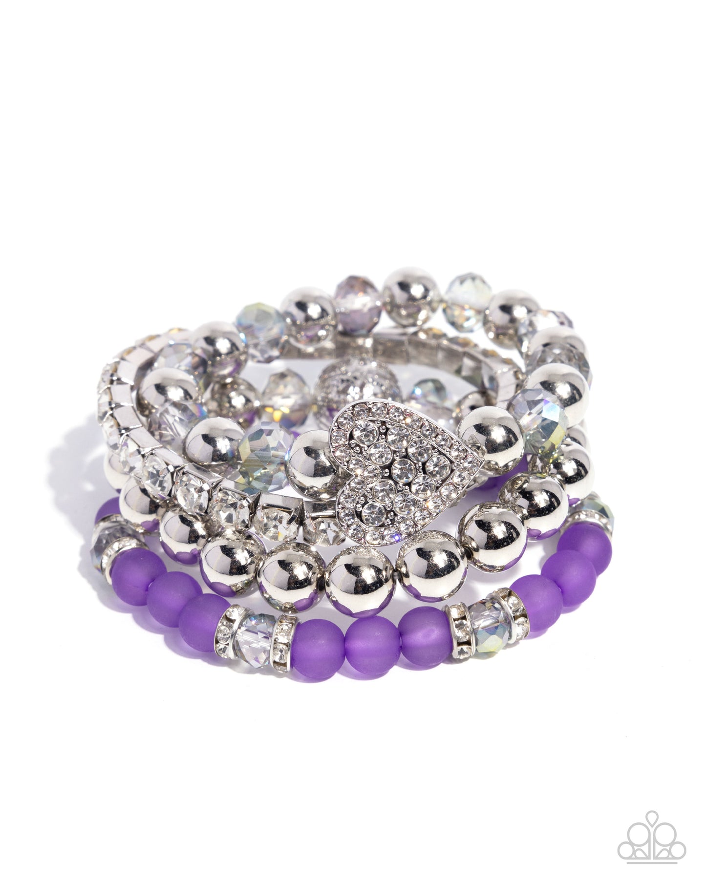 Poetically Plush - Silver w/Purple Bracelet