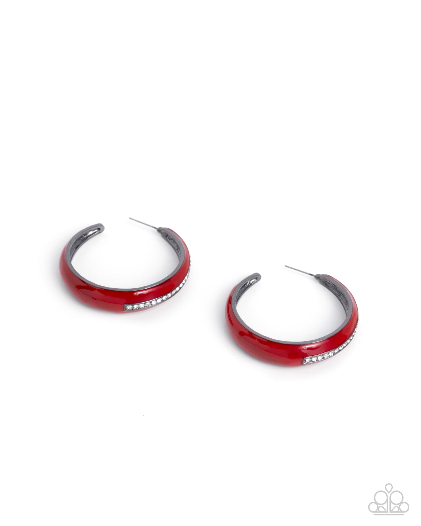 Uniquely Unexpected - Silver w/Red Earrings