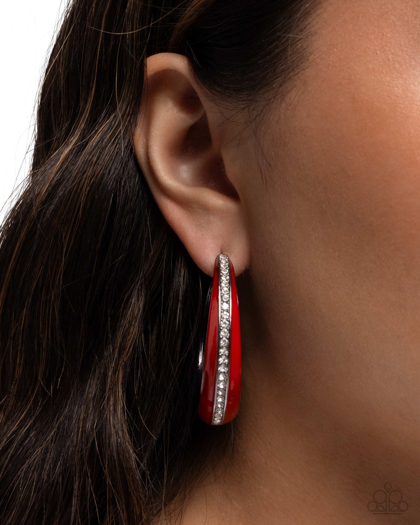 Uniquely Unexpected - Silver w/Red Earrings