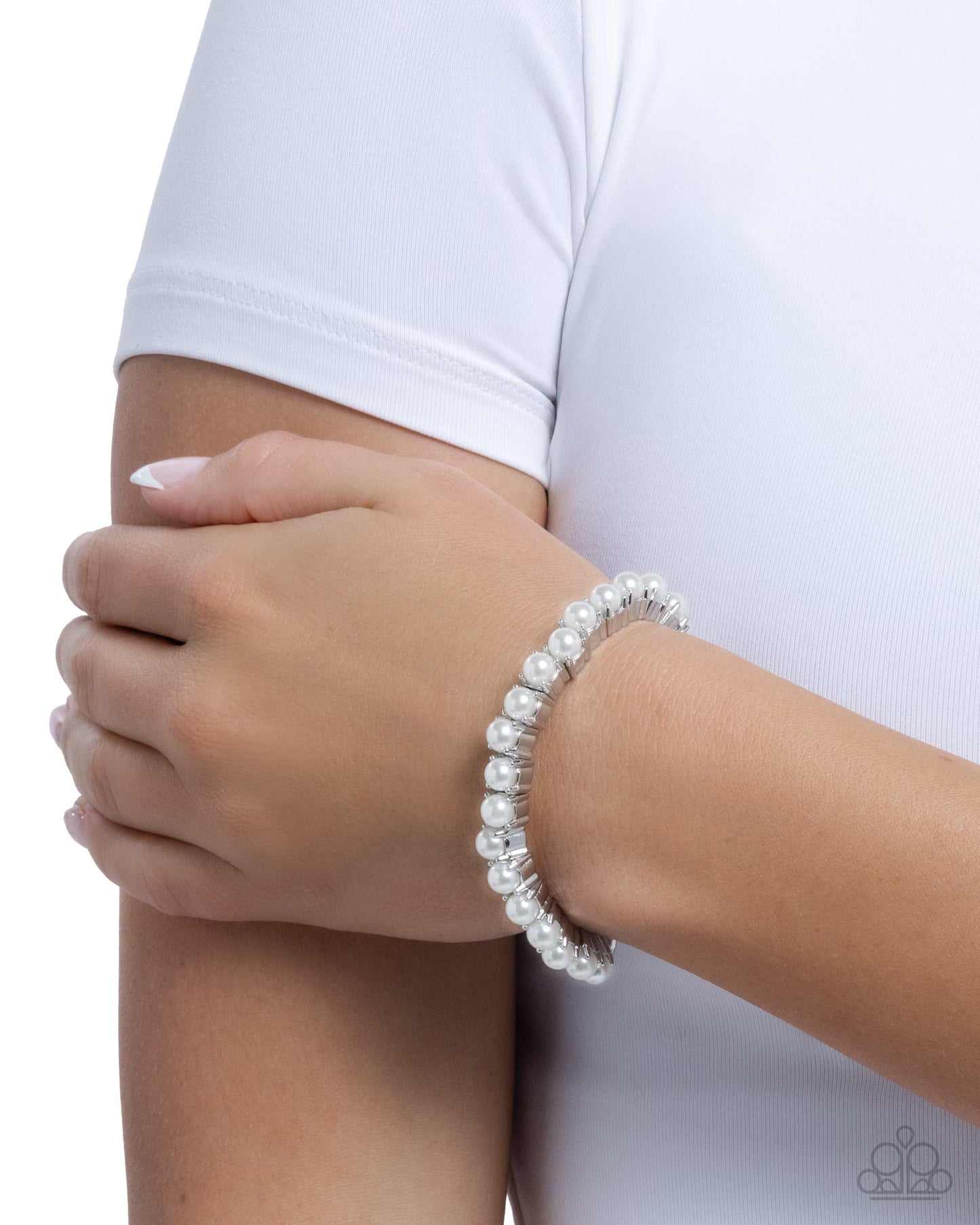 Principal Pearls - Silver w/White Pearls Bracelet