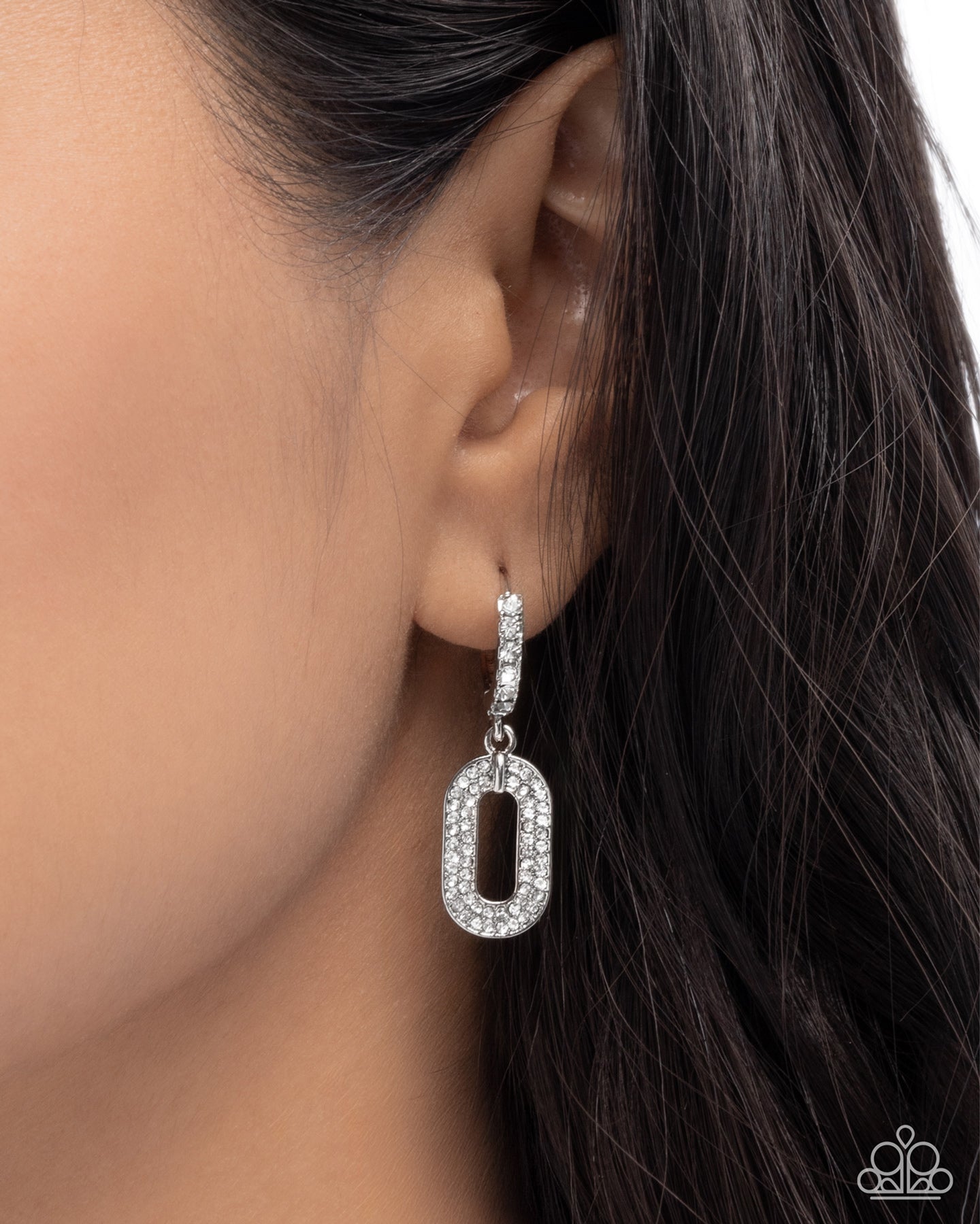 Next-Level Luminescence - Silver w/White Earrings