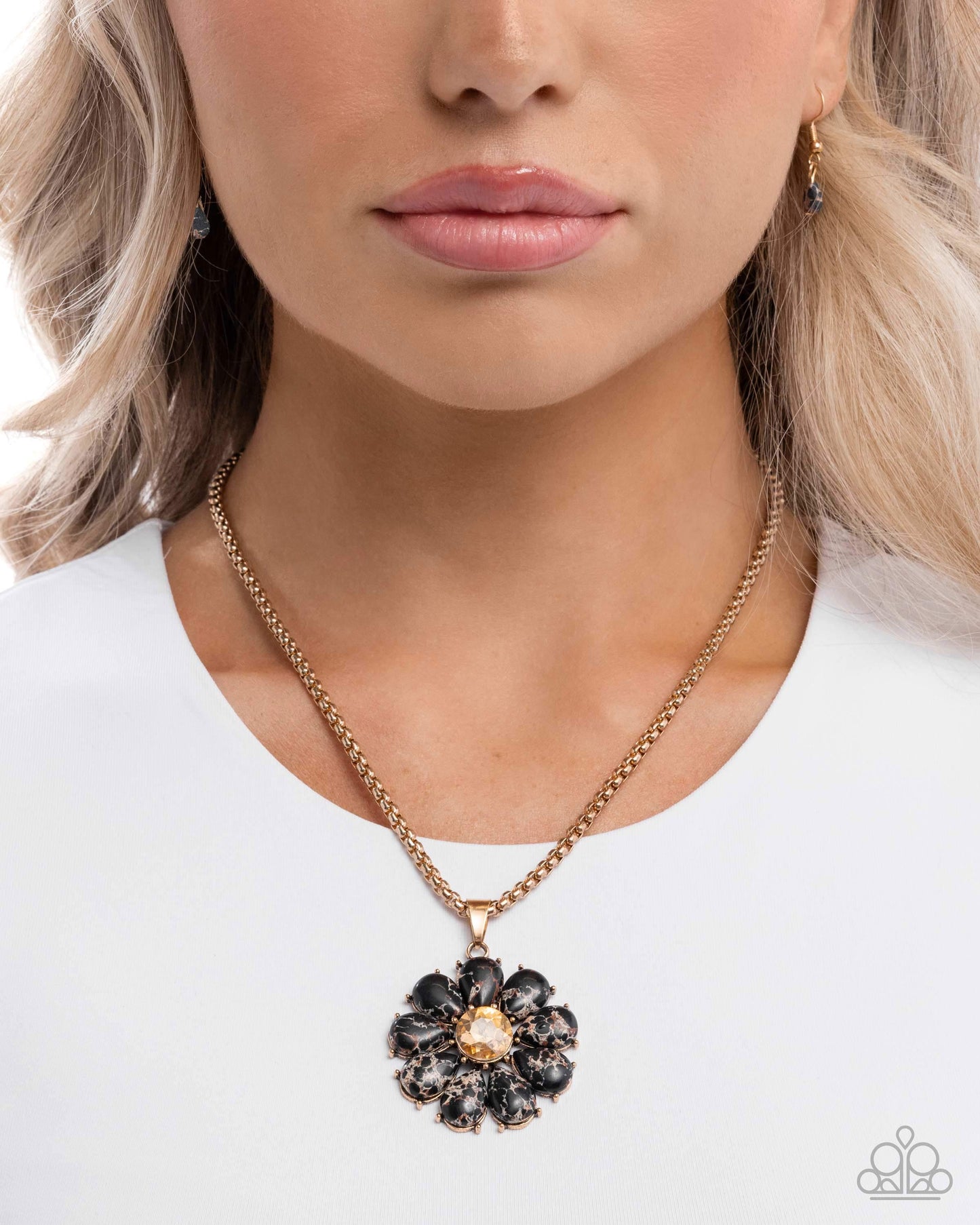 Creative Caliber - Gold w/Black Necklace