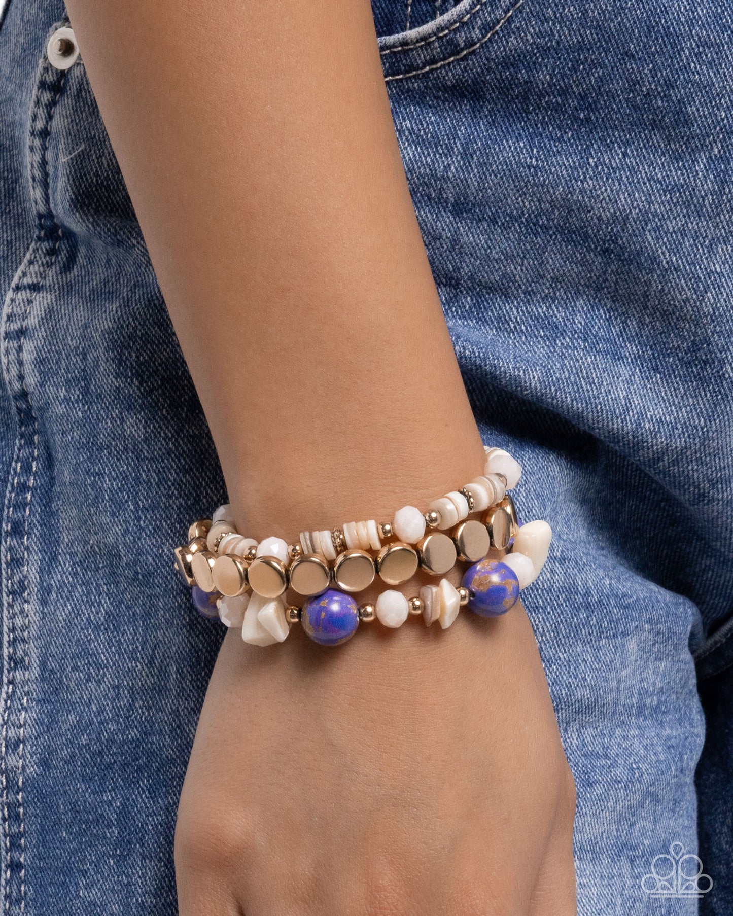 Earthy Entertainer - Gold w/Purple Bracelet