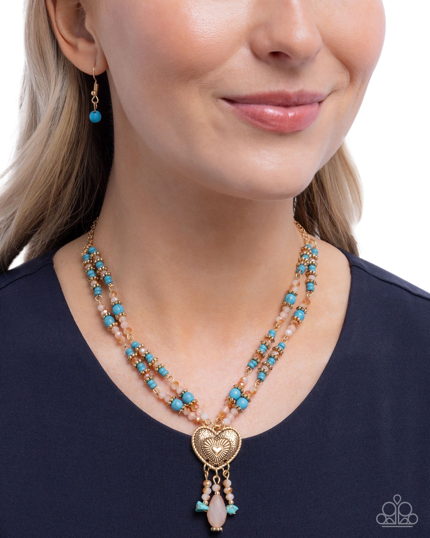 Breathe a Sigh of Relief - Gold w/Multi Necklace