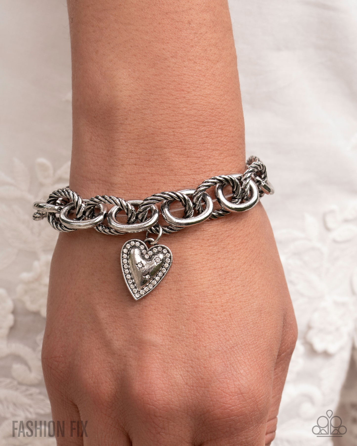 Dreaming Definition -Silver Heart Bracelet