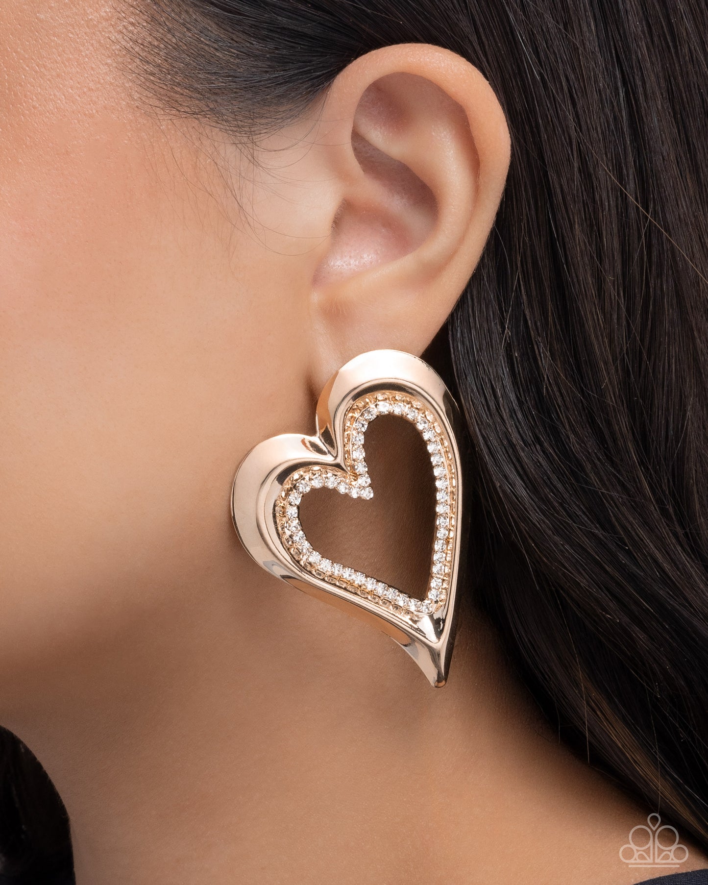 Cupid Chic - Gold Heart Earrings