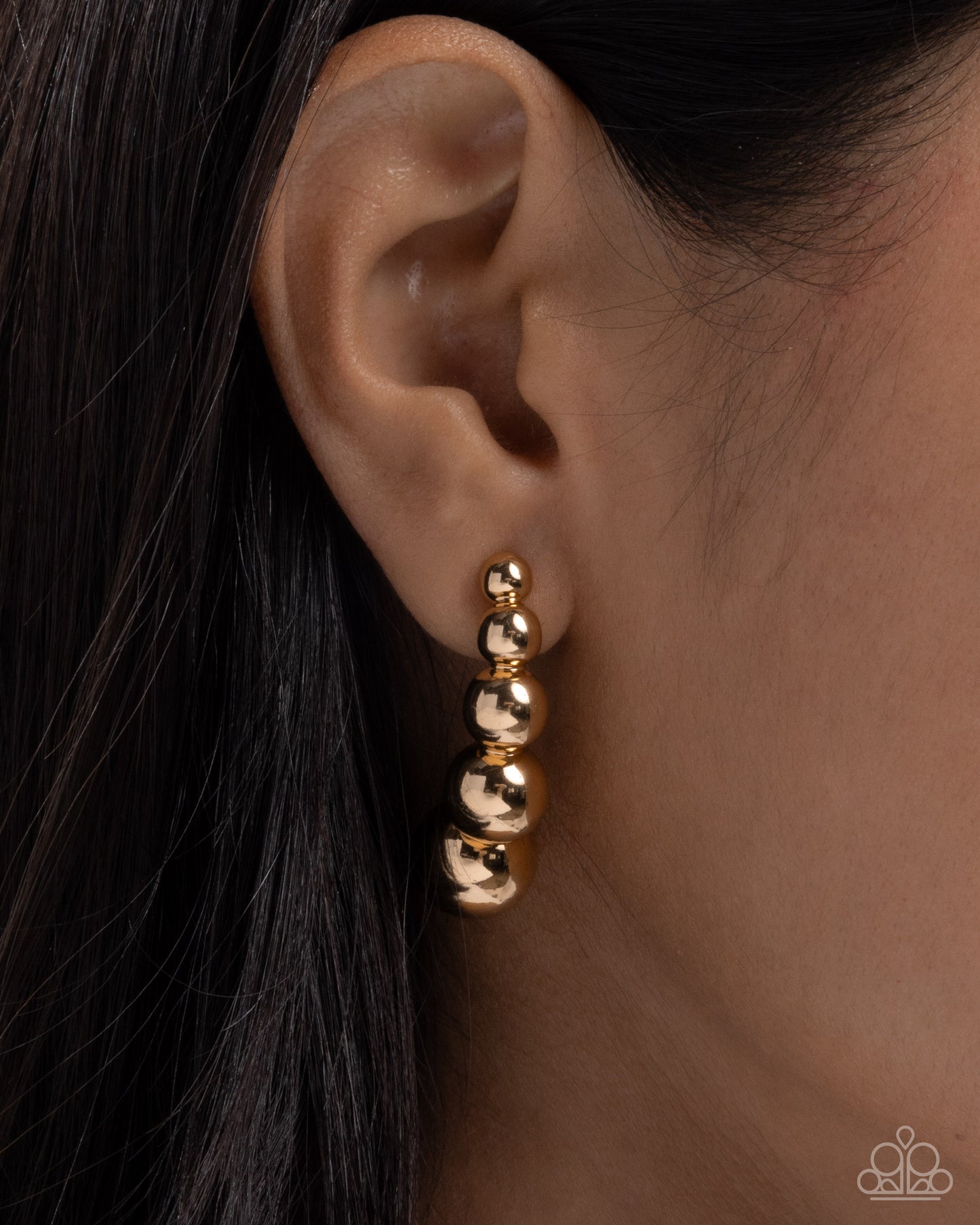 Graduated Grunge - Gold Earrings