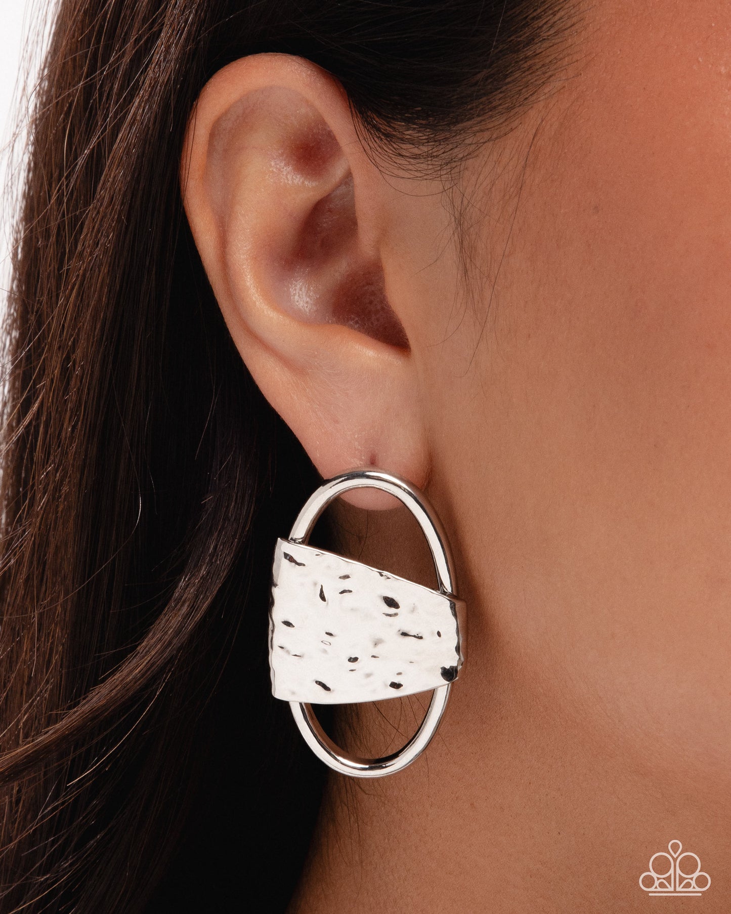 Oval Attitude - Silver Earrings