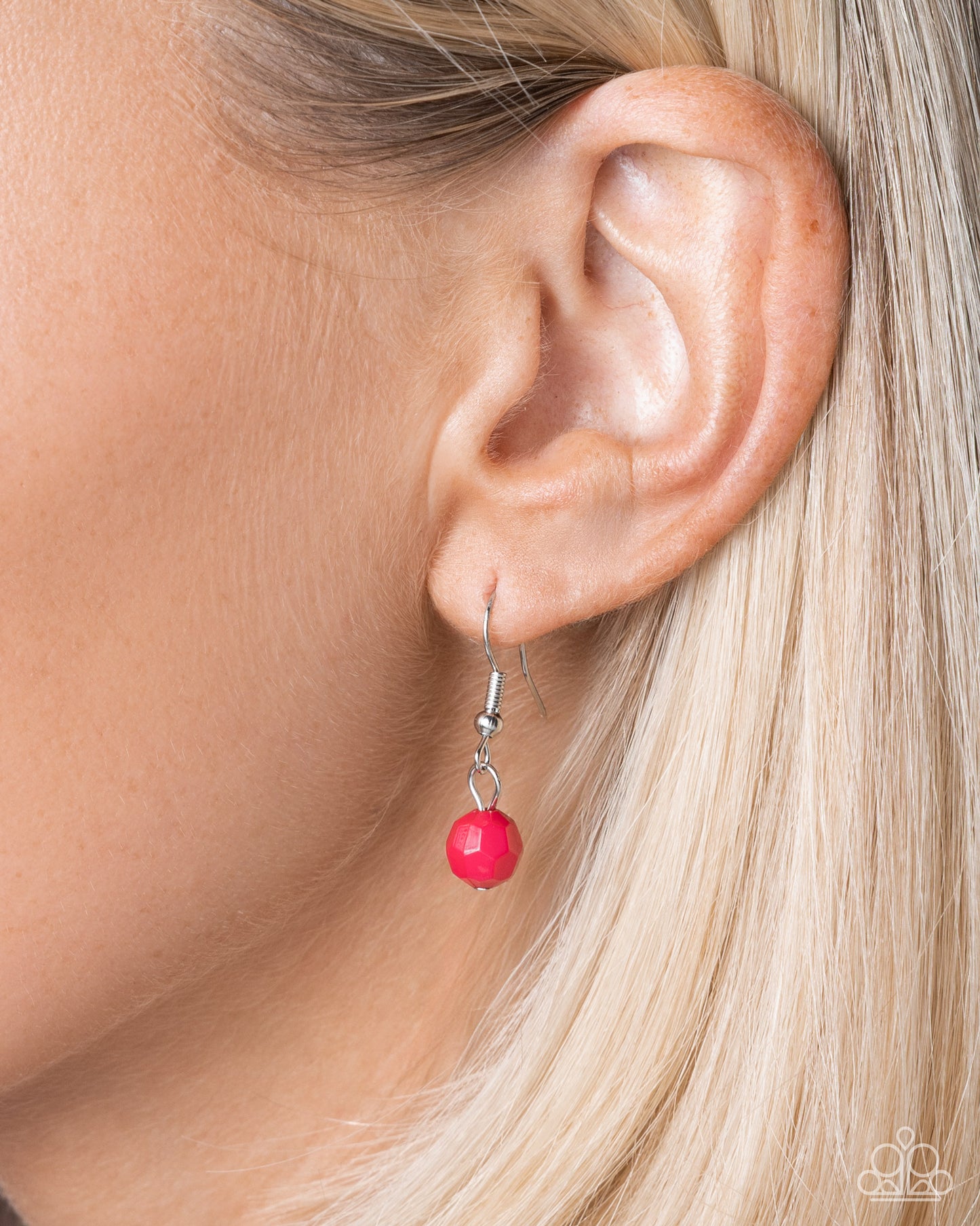 Singular Sparrow - Silver w/Pink-Red Necklace w/Bird