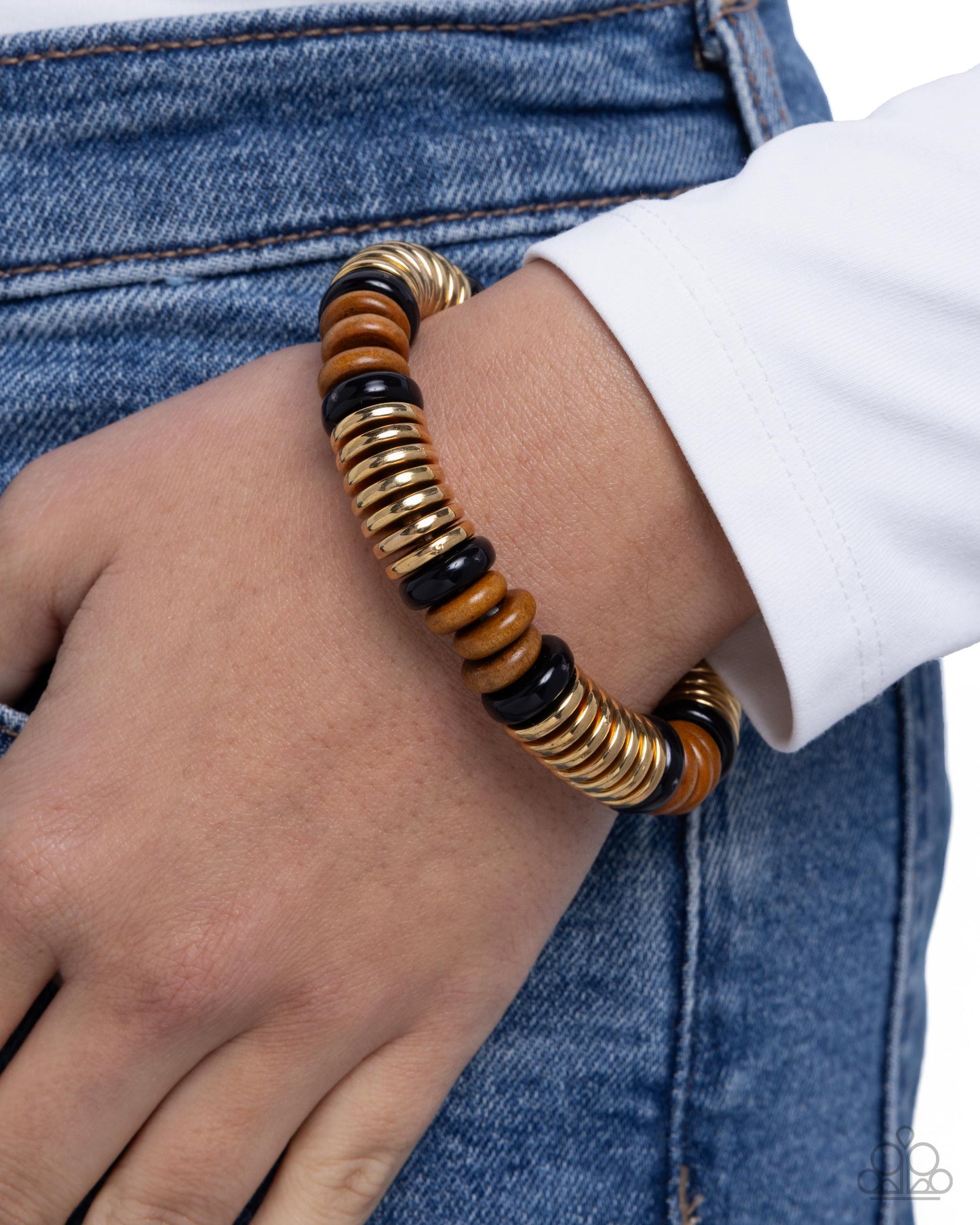 Wood Work Bracelet - Black